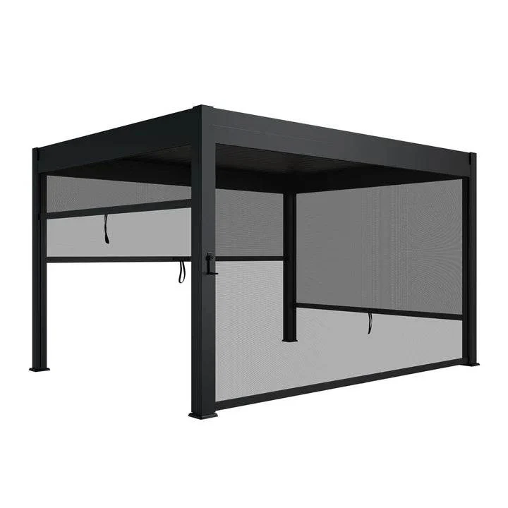Lamellendach Tahiti 3x4 m mit verstellbaren Lamellen Anthrazit