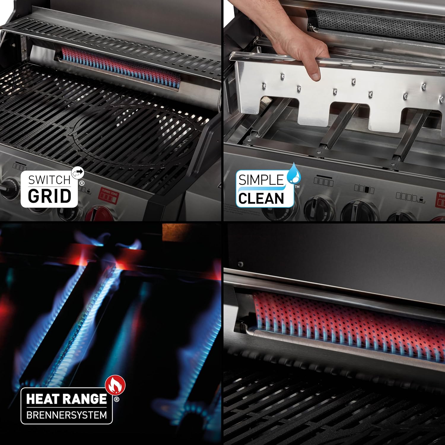 Enders® Gasgrill MONROE PRO 3 SIK TURBO, 3-Edelstahlbrenner, Seitenkocher, Infrarot-Backburner, PanoVision Sicht, HEAT RANGE™-Brenner, SWITCH GRID™, 800 °C TURBO ZONE™, SIMPLE CLEAN™ #8376