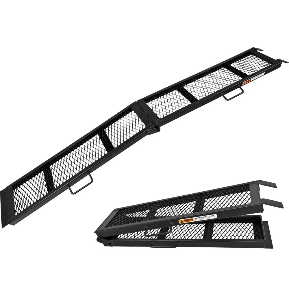 90 inch dubbelvouwbare rampen voor ATV van zwart staal