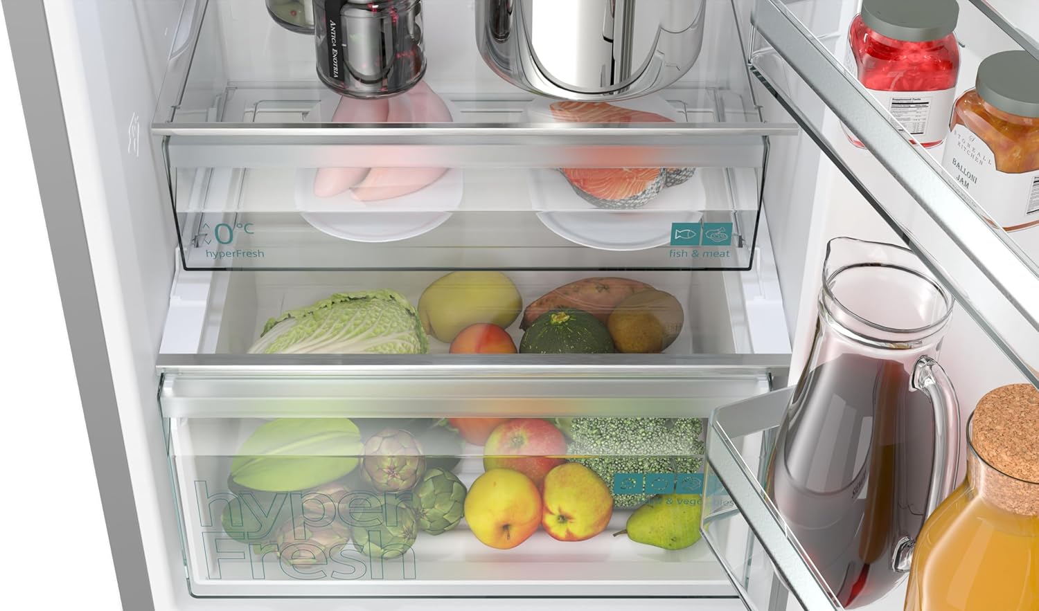 Siemens KG36N2IBF iQ300 Kühl-Gefrier-Kombination, 186 x 60 cm, 218 L Kühlen + 103 L Gefrieren, noFrost-nie wieder abtauen, hyperFresh 0 Grad, superCooling - frische Lebensmittel schnell herunterkühlen