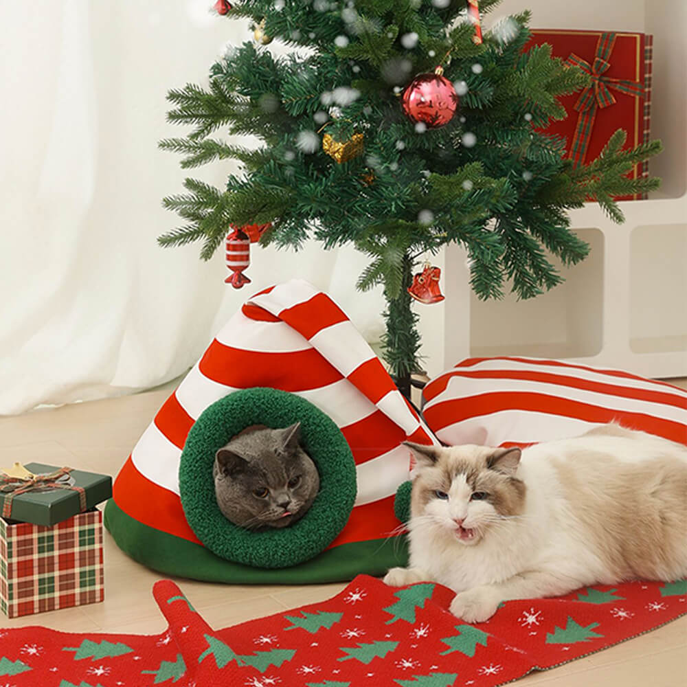 COZYSANTA – Zacht kerst kattenbed voor feestelijke woonruimtes