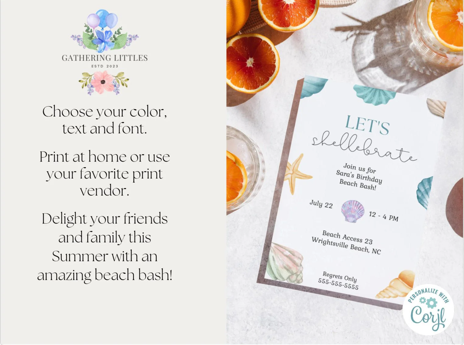 Luau Themed Birthday Invitation, Summer Birthday Invitation, Beach Party, Luau Invitation, Children��s birthday invitation, Pool Party