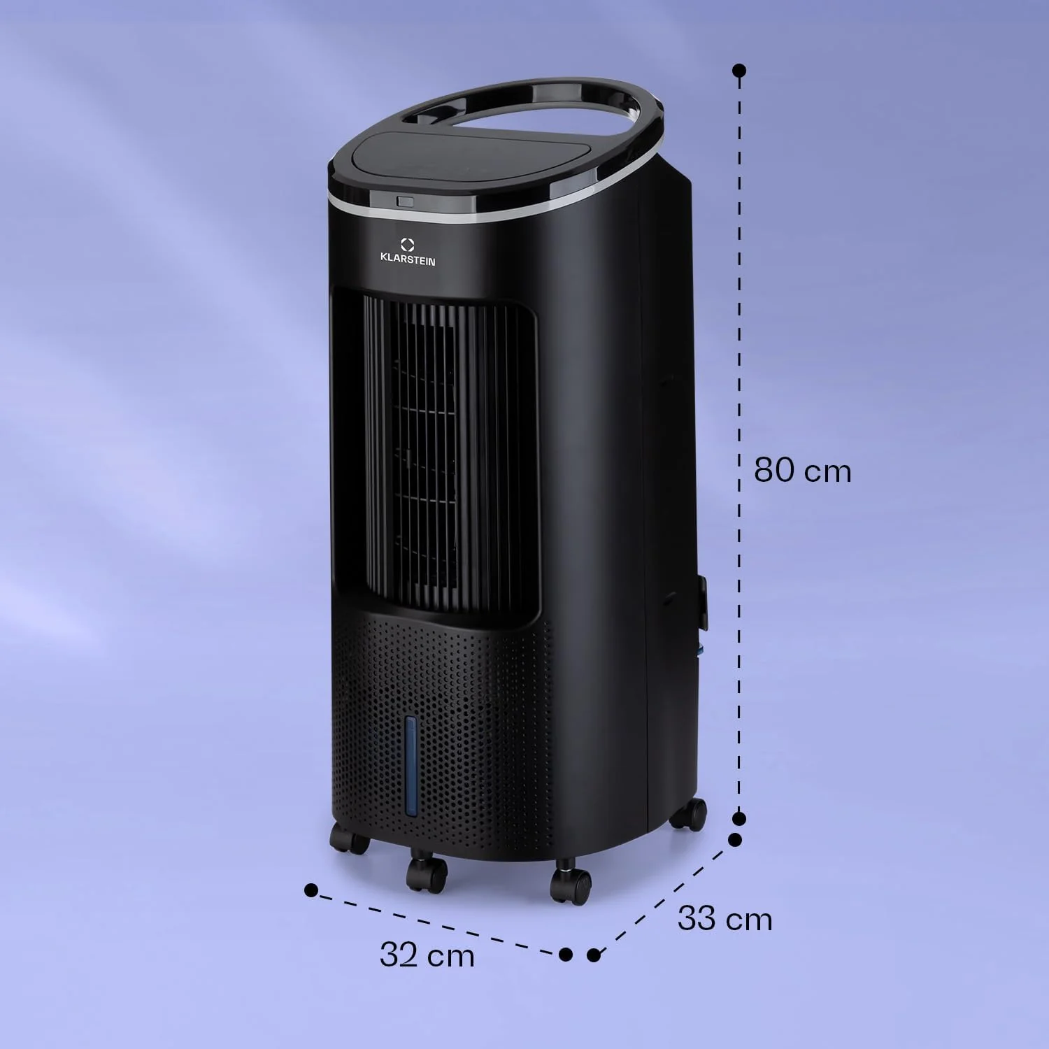 Klarstein Luftk��hler mit Wasserk��hlung, Leiser 4-in-1 Verdunstungsk��hler, Luftbefeuchter, Ventilator & Nachtmodus, Mobile Klimager?te Luftk��hler 7L, 65W Air Cooler, 330m3/h K��hlender Luftstrom