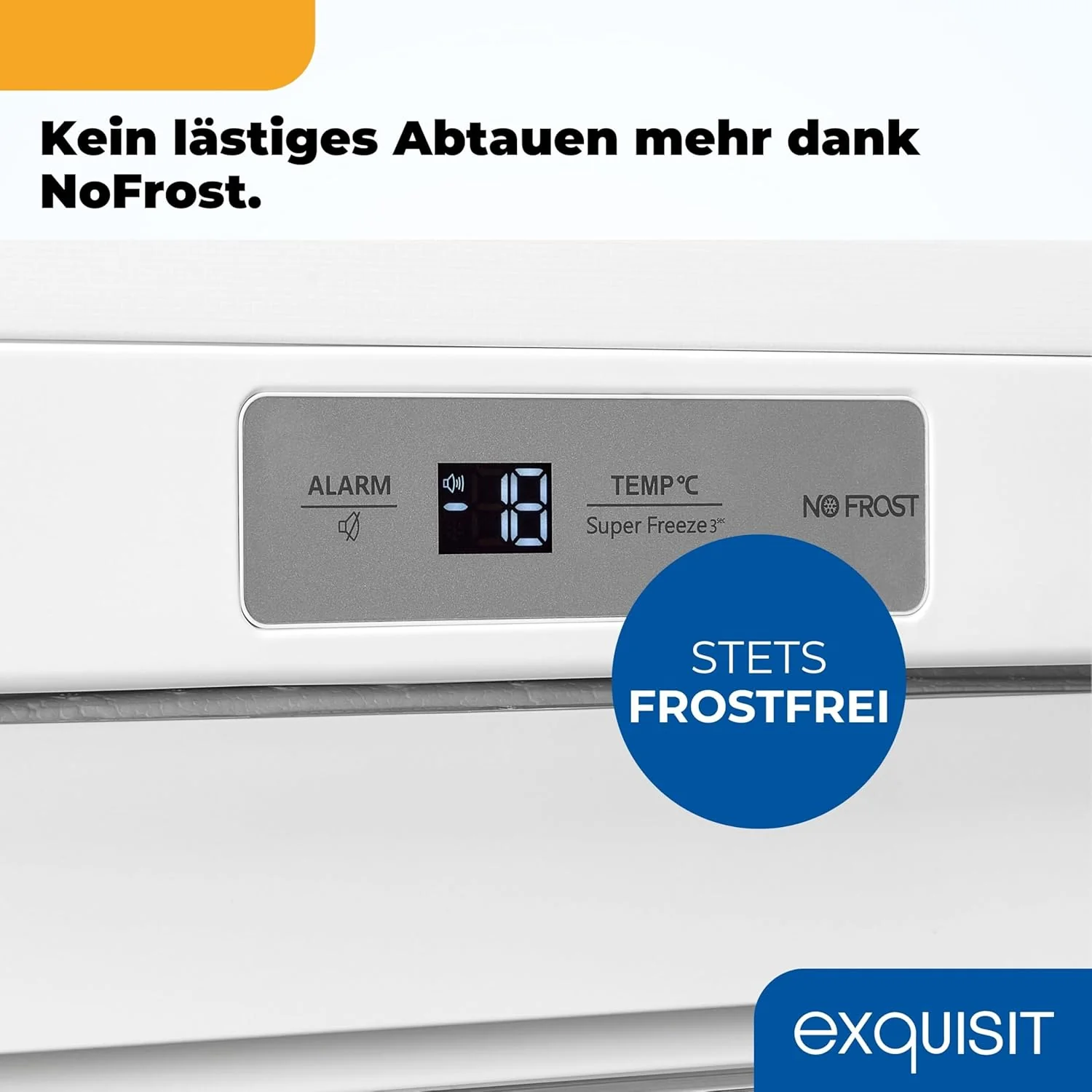 Exquisit Gefrierschrank NoFrost, Tiefk��hlschrank gro?, 161 Liter, Schnellgefrieren, Alarm-Funktion, GS5231-NF-H-040C weiss