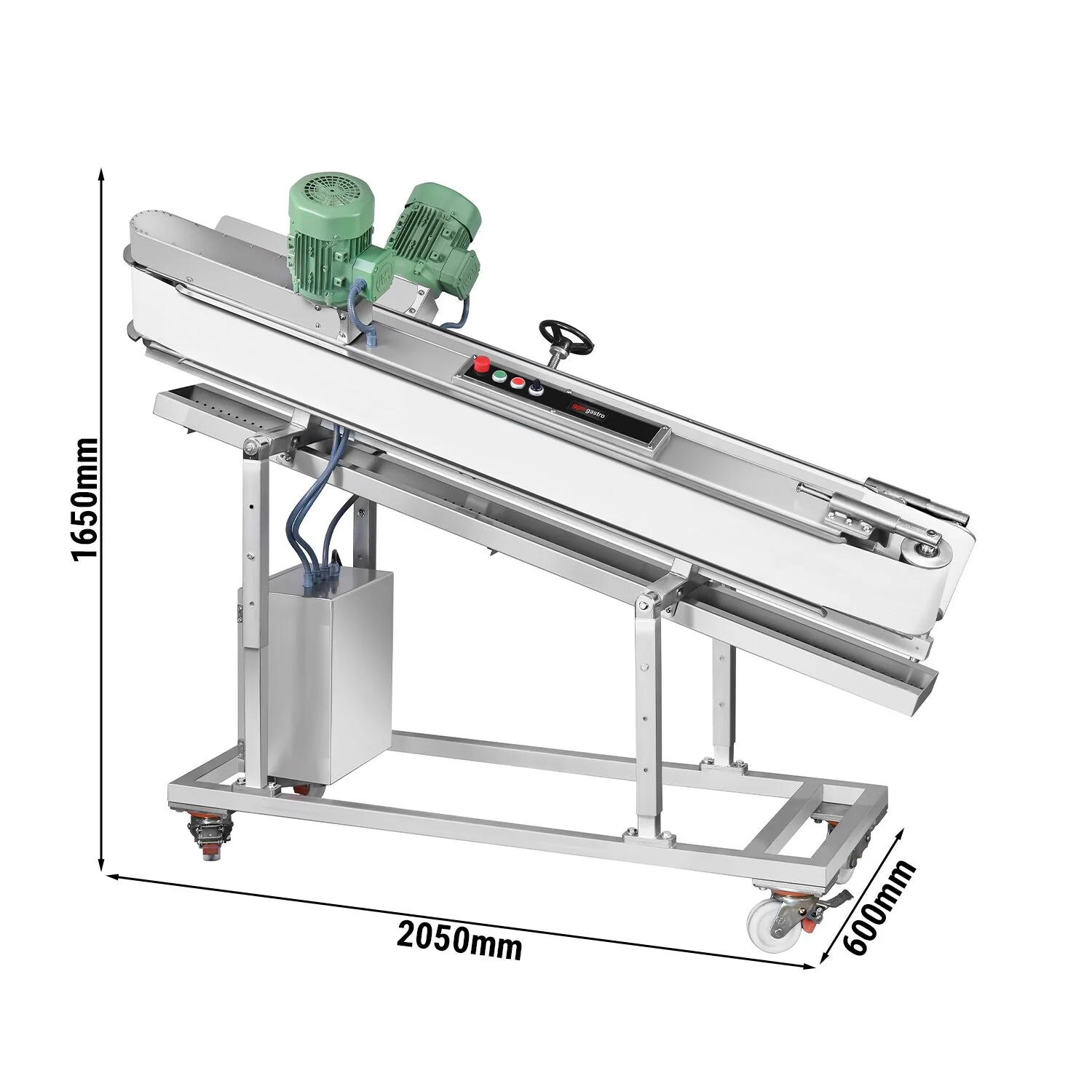 Deigavrunder - for pizza- og br?ddeig - 1,1 kW - Vektomr?de: ~100�C2 000 g - 600x2050x1650 mm - maks. 3 000 stk/t