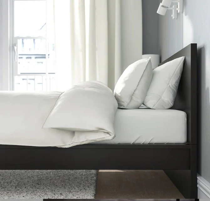 2025 MALM Hoog Bedframe, Zwartbruin, 160x200 cm