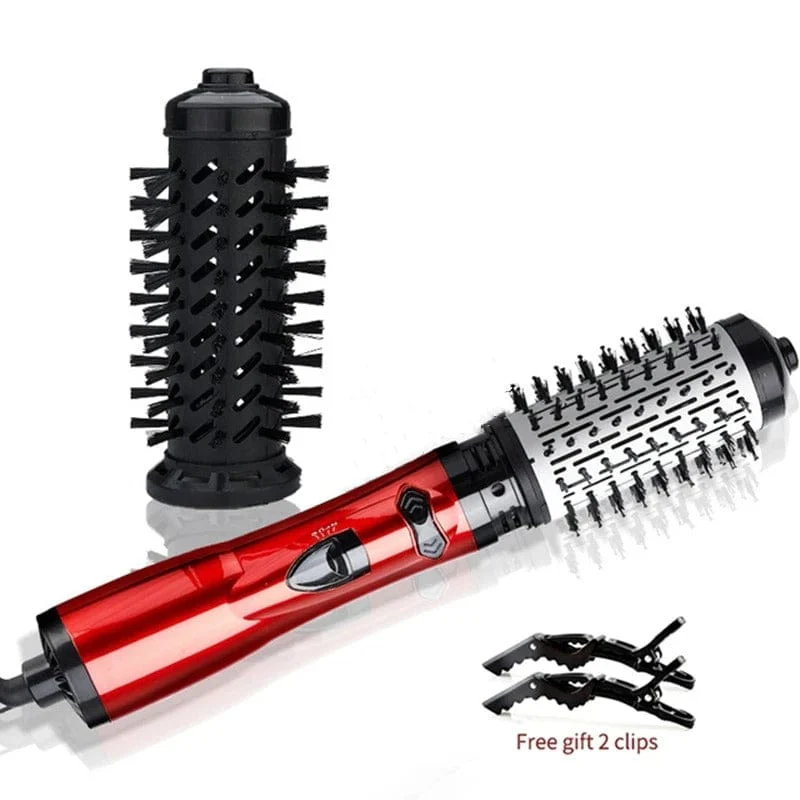 2-in-1 360° Rotating Hot Air Brush Hair Dryer Comb