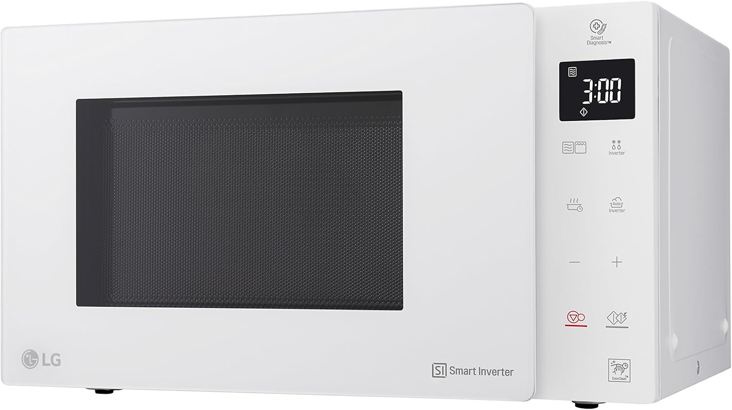 LG MH6535GIS Magnetron met invertertechnologie en kwartsgrill, 25 liter inhoud, 1000 W, automatische programma's, instelbare vermogensniveaus voor optimaal koken en EasyClean-functie, Zwart