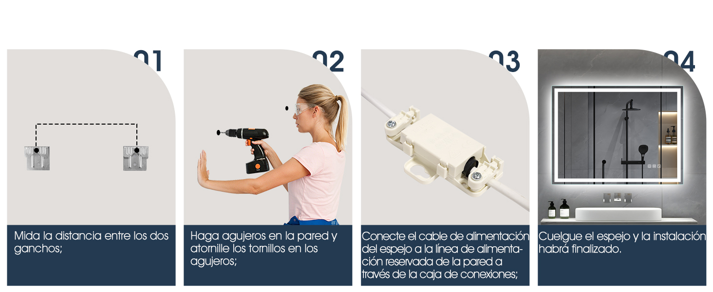 S'bagno espejo baño con luz; espejo baño led; espejos de baño con led; espejo de baño con luz