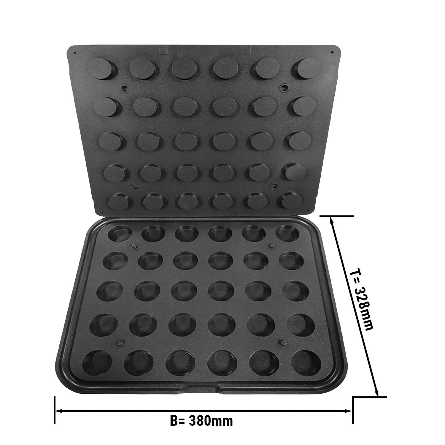 Plater til tartelettmaskin TMNP - tartelettform: rund - ? 37 mm - for 30 tarteletts
