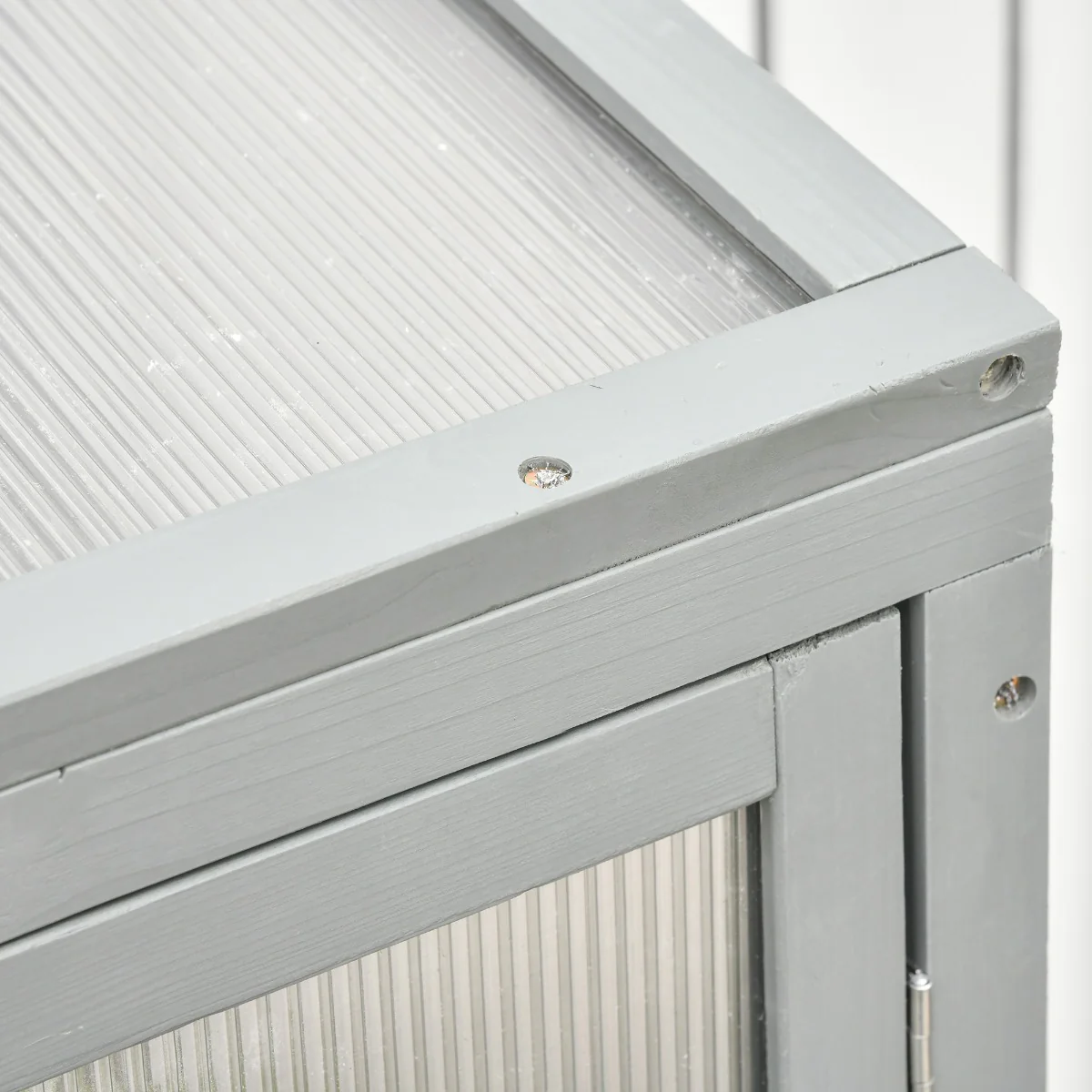 2025 Outsunny Koude Kas van Hout met Polycarbonaatpanelen voor Tuin en Teelt van Bloemen en Groenten