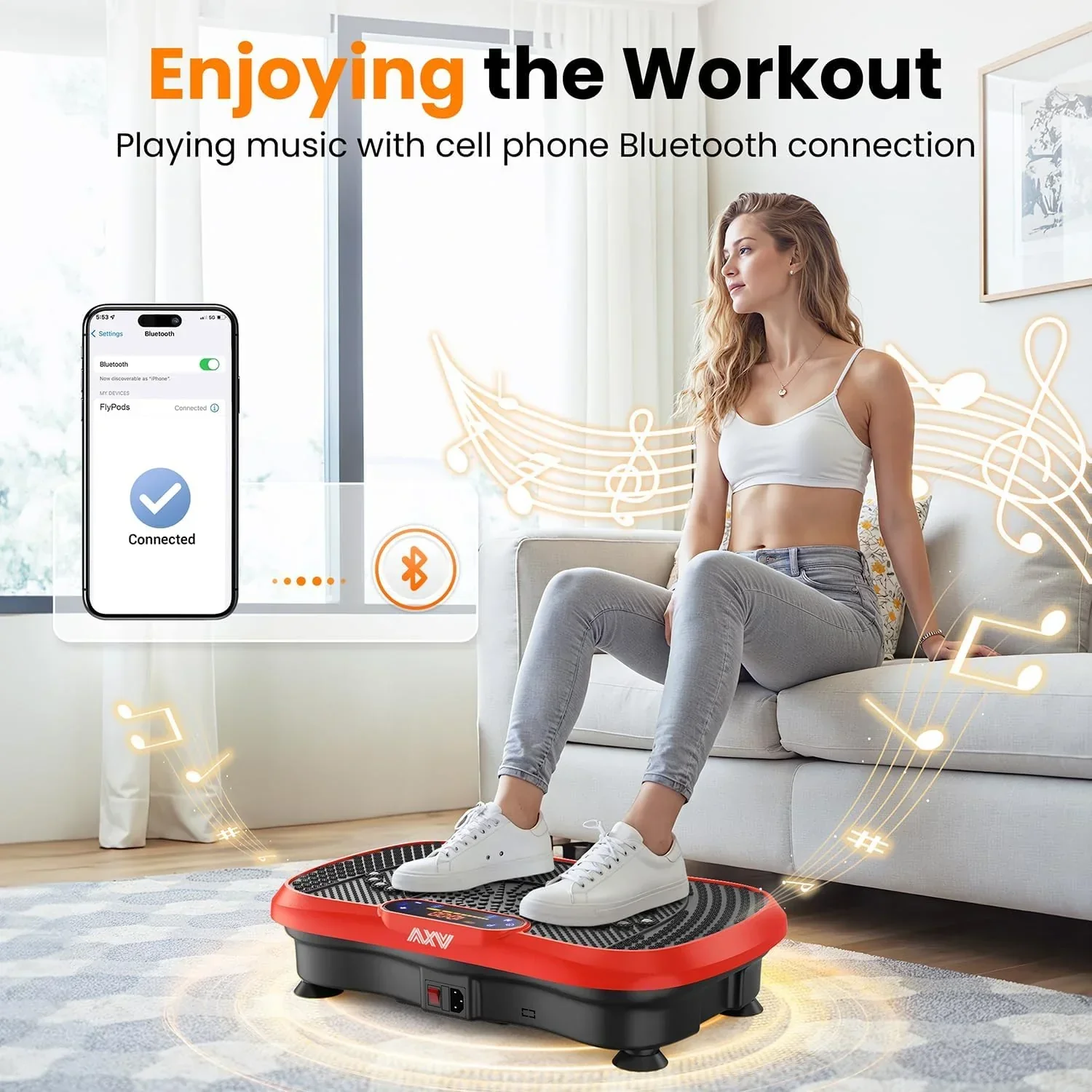 AXV Vibration Plate Fitness Platform Trainer Suitable for men and women to lose weight