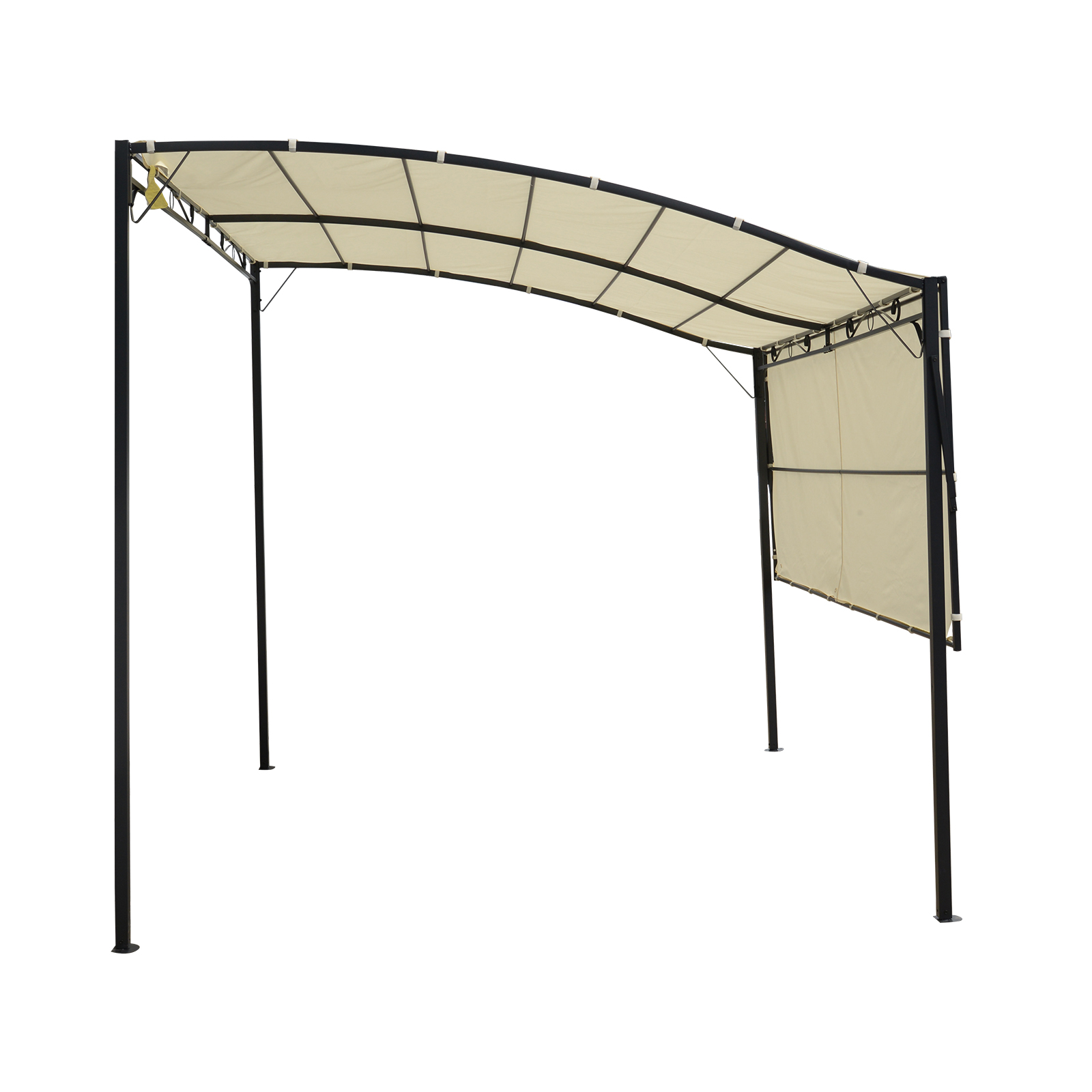 Outsunny Paviljoen tuinpaviljoen zonwering met opklapbaar afdak UV-bescherming 3 x 2,5 m