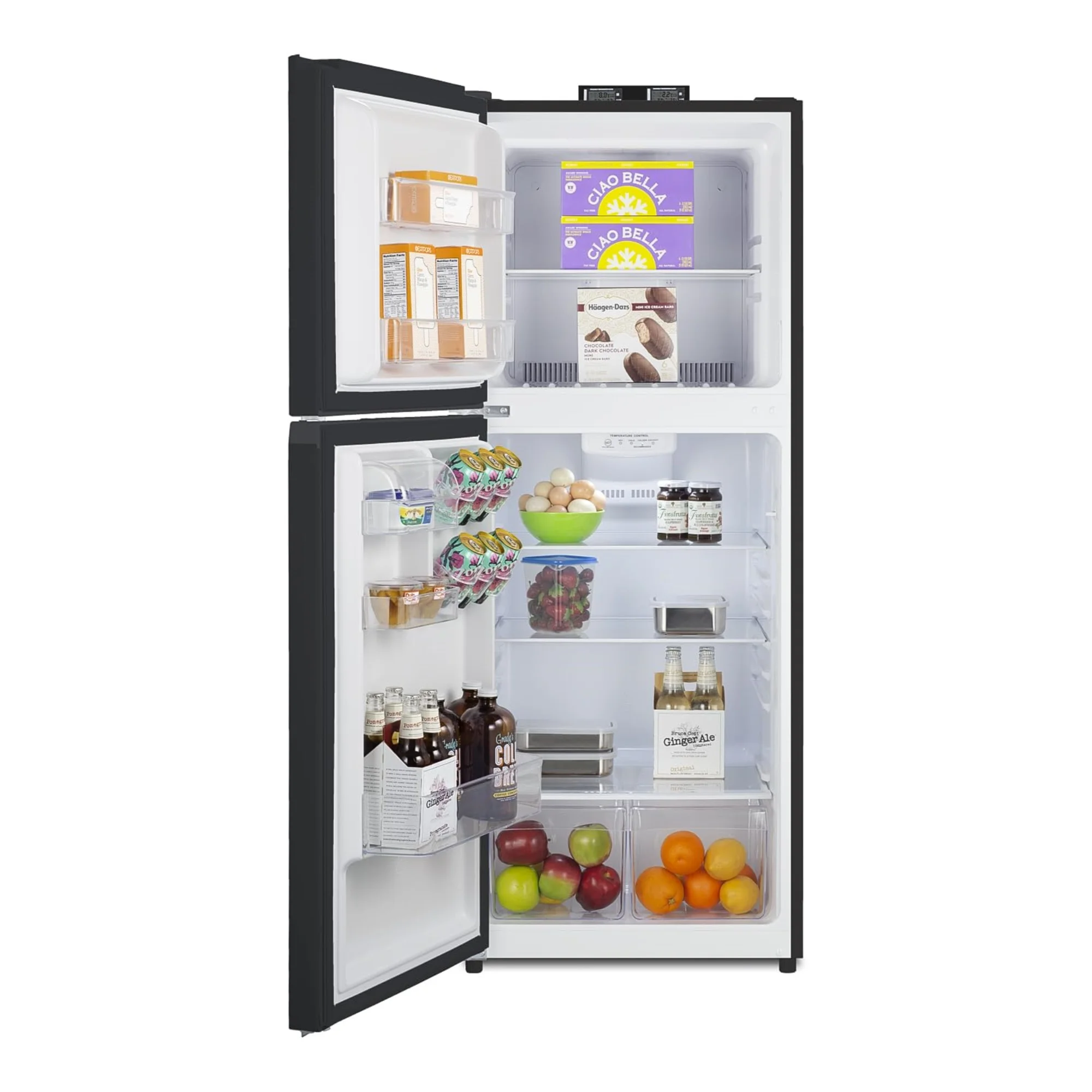 2025 Summit Koelkast-Vriezer voor Breakroom van 24 Inch Breed, LHD, Zwart
