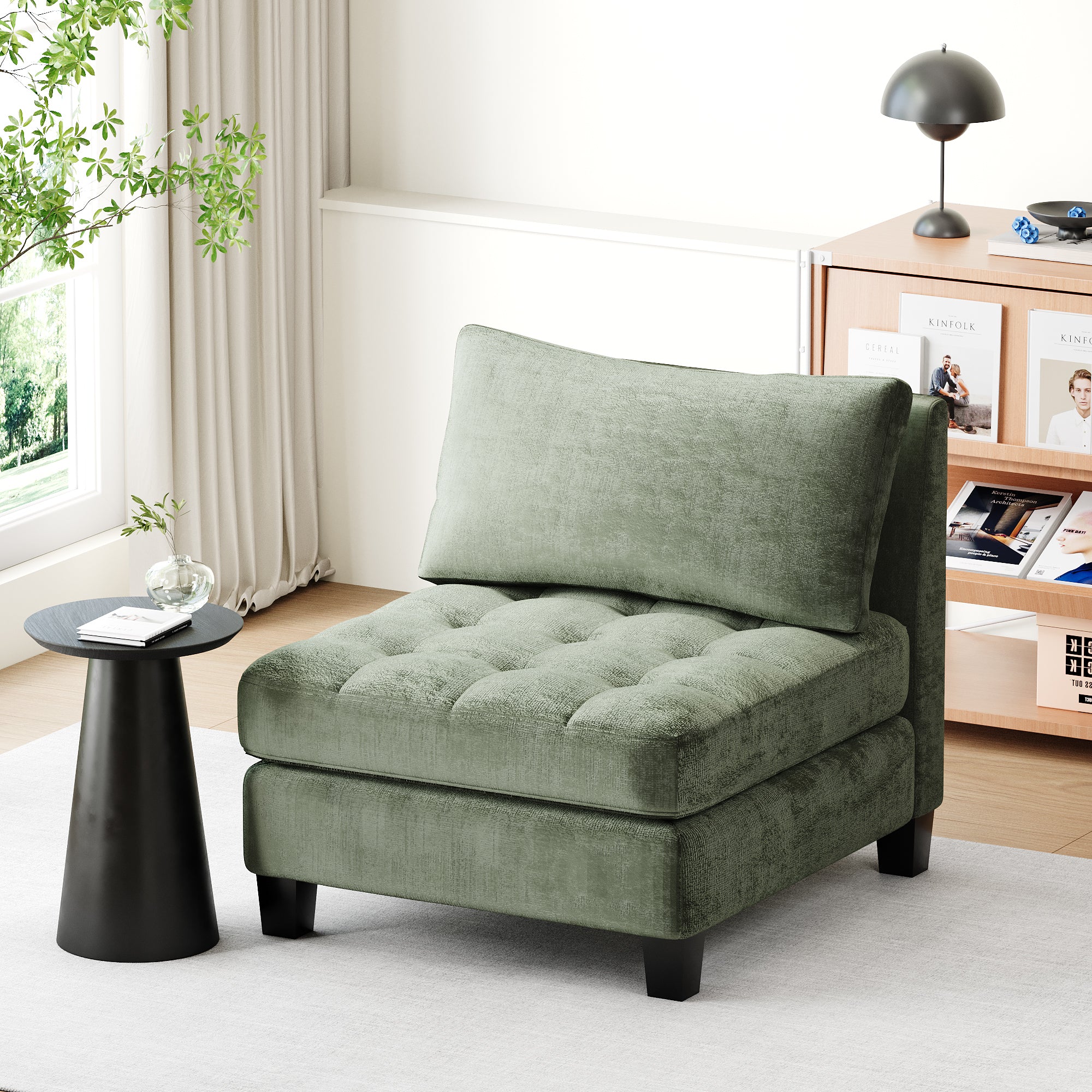 Modern Armless Sofa Chair