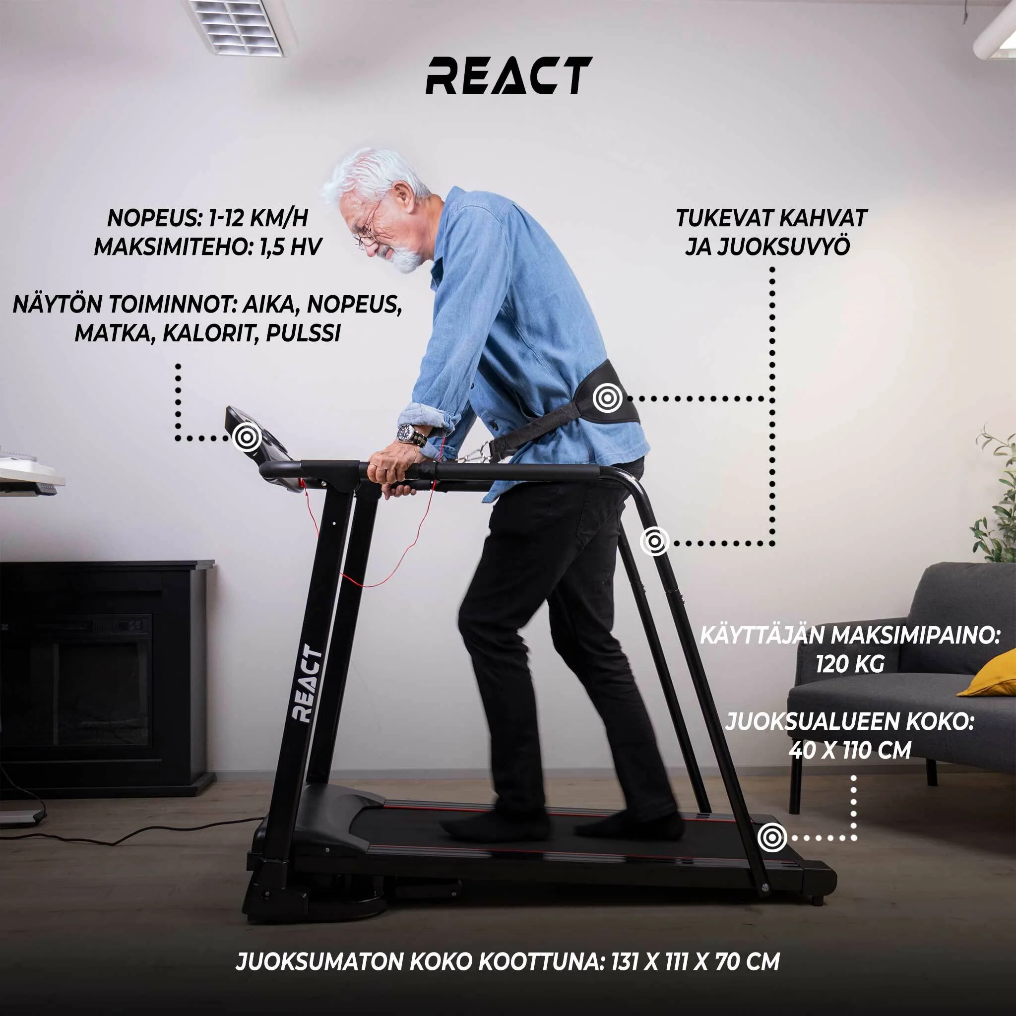 React Laufband 1700