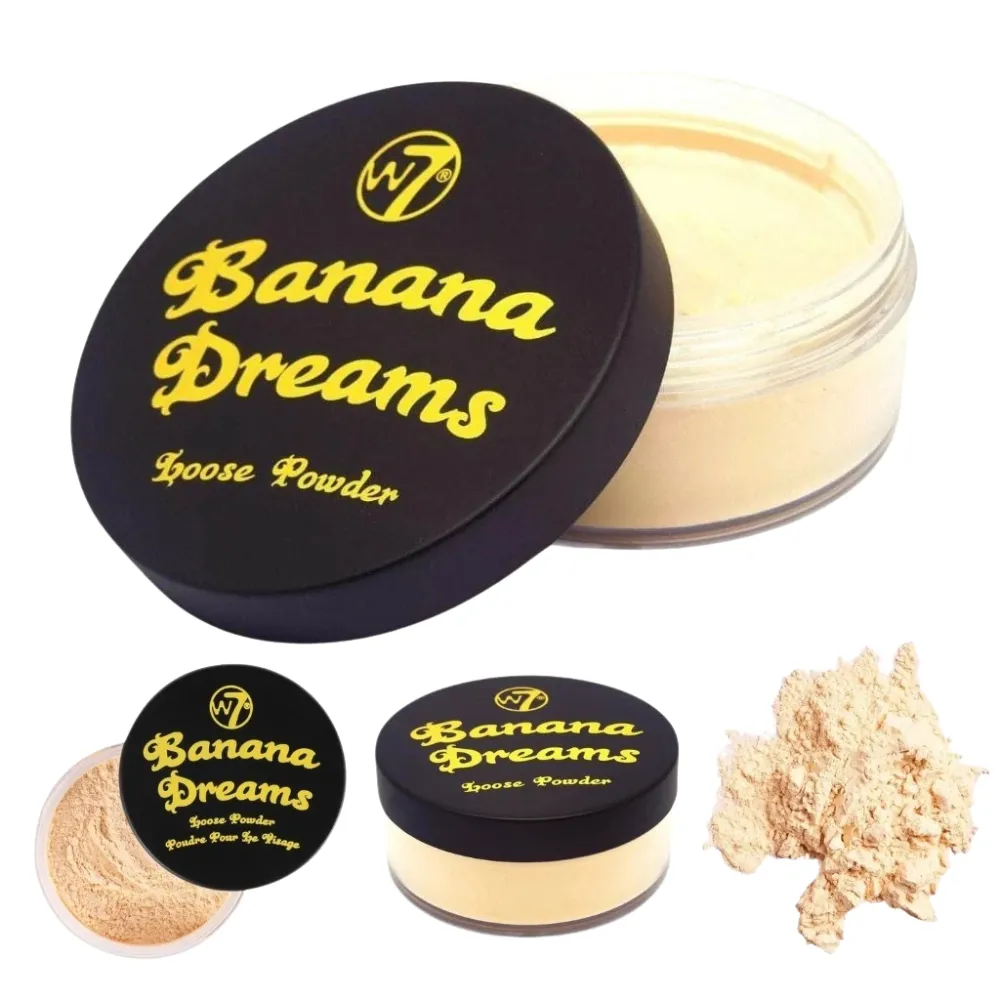 W7 Banana Dreams Loose Face Powder - Yellow Setting Powder