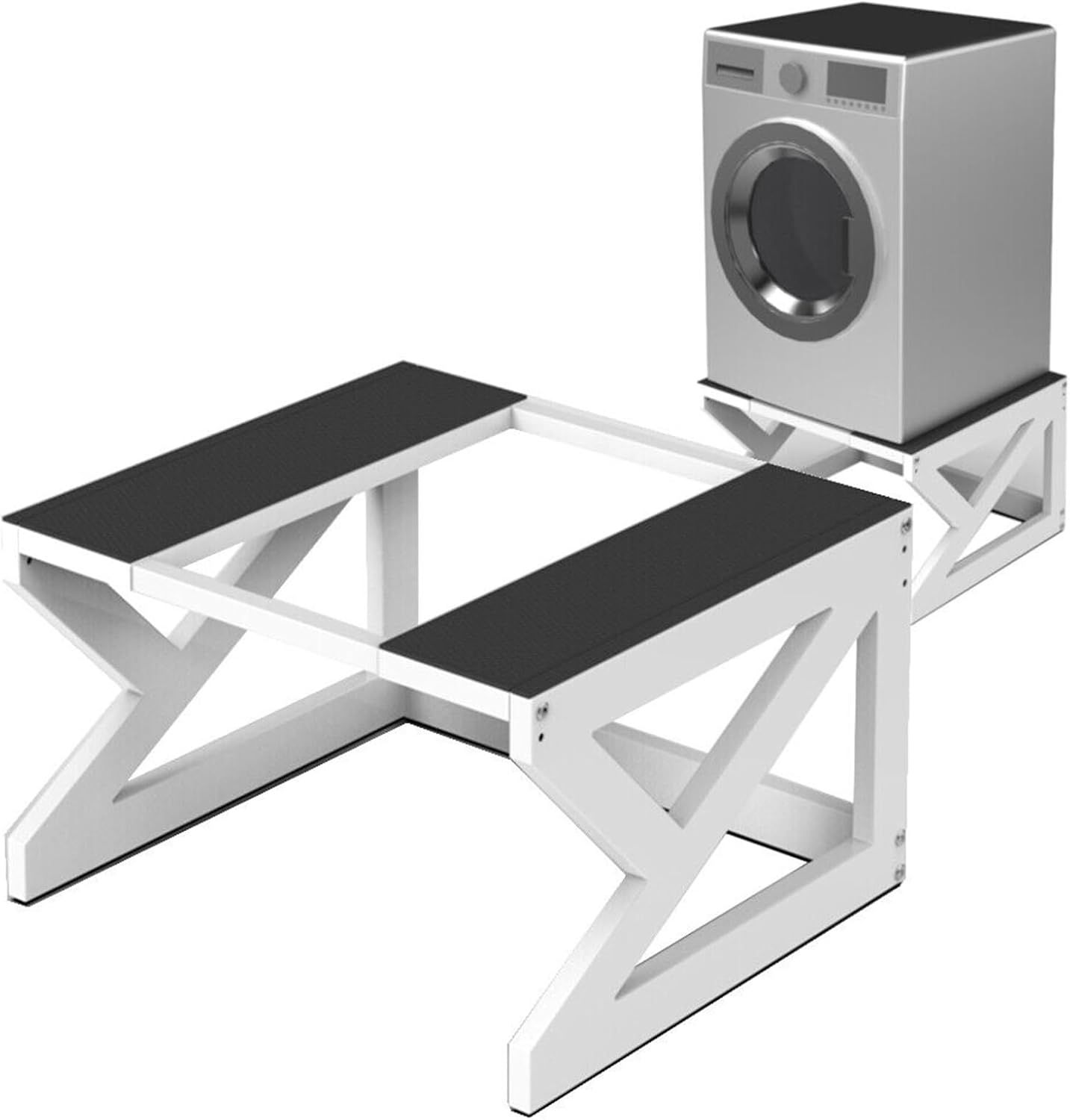 EHOME Adjustable Laundry Pedestal Stand for Washer & Dryer - 120kg Capacity, Anti-Slip, 43cm Height