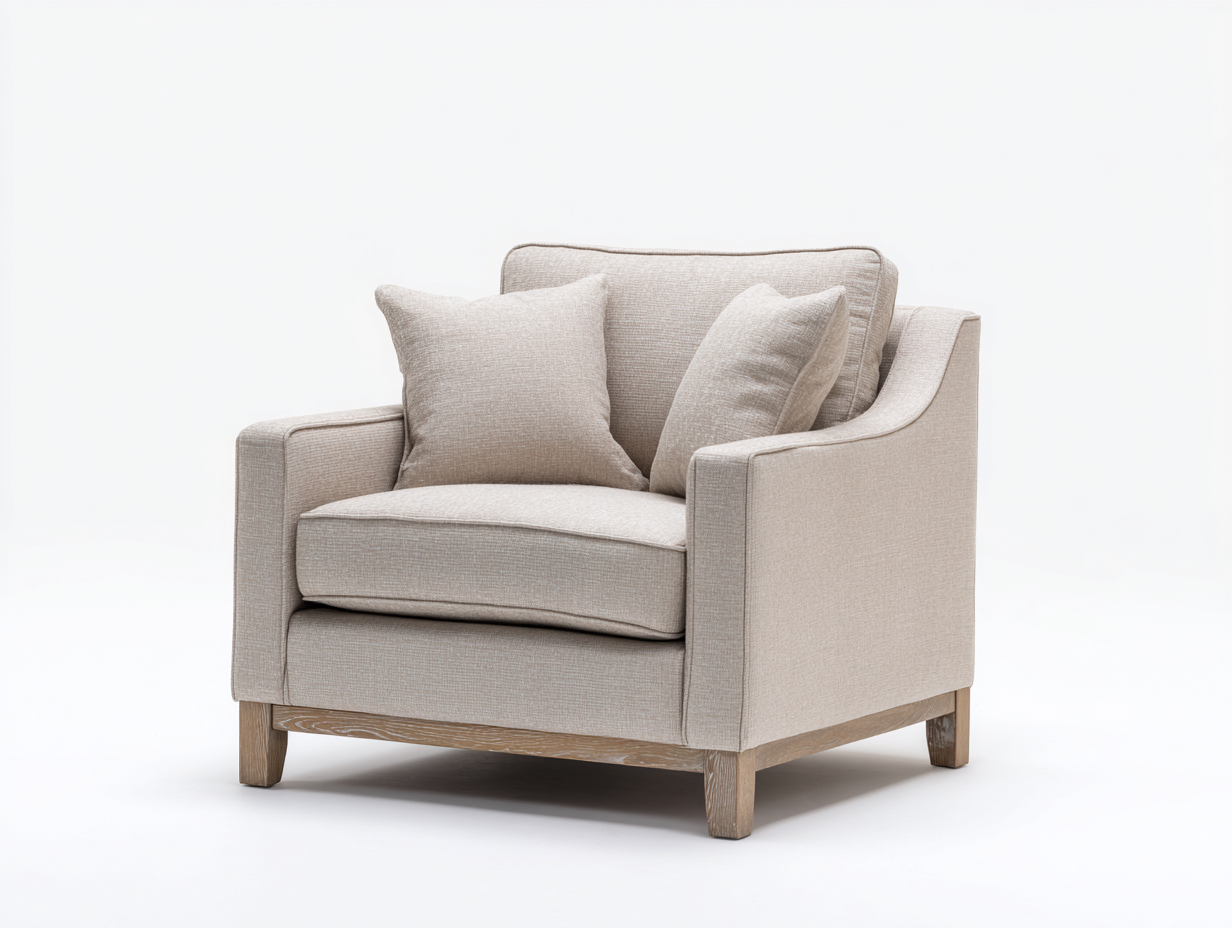 Sessel Stoff 92x88x82 cm - Beige - moderner Polstersessel geeignet für Wohnzimmer