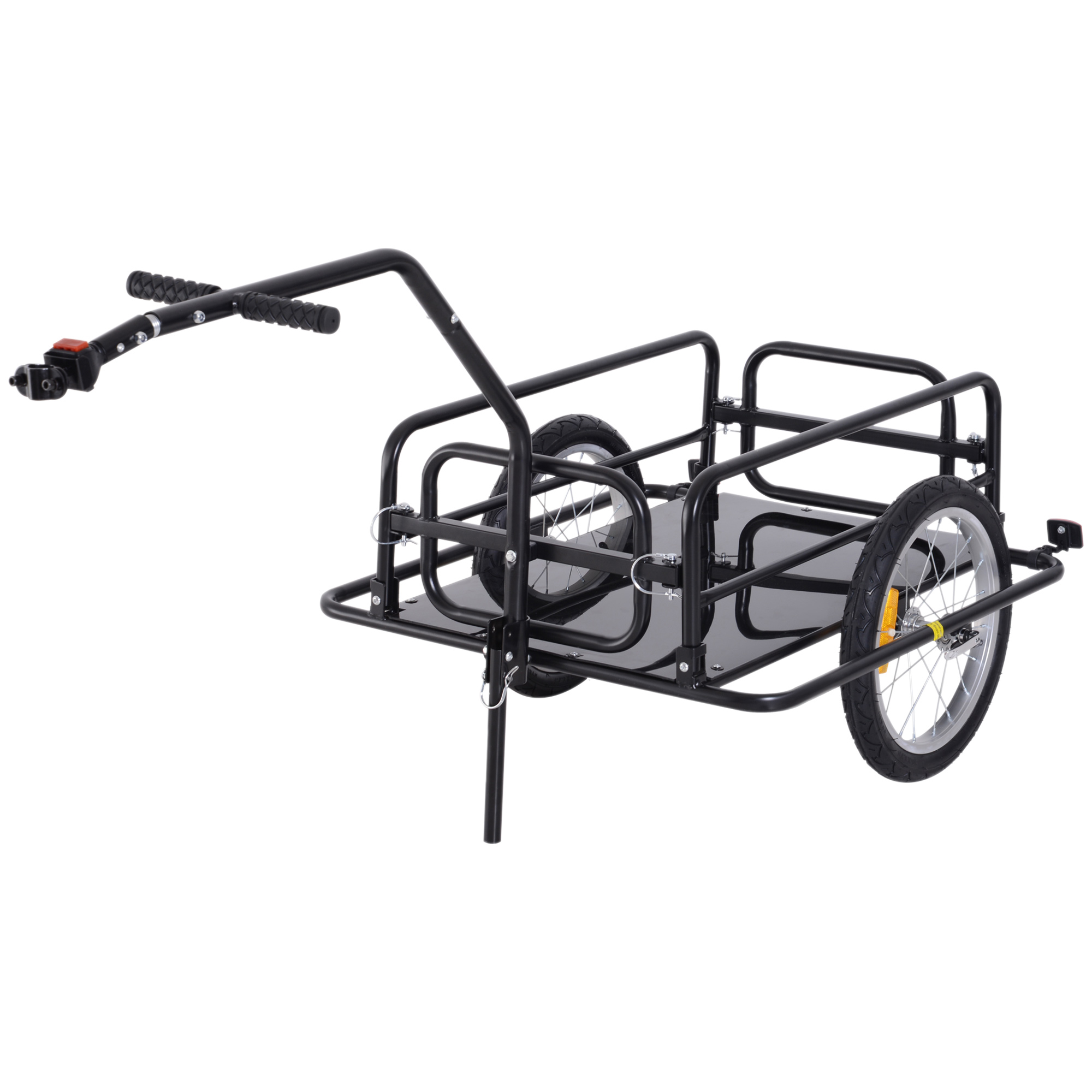 Aanhangwagen koppeling transportaanhanger fietskar bolderwagen zwart
