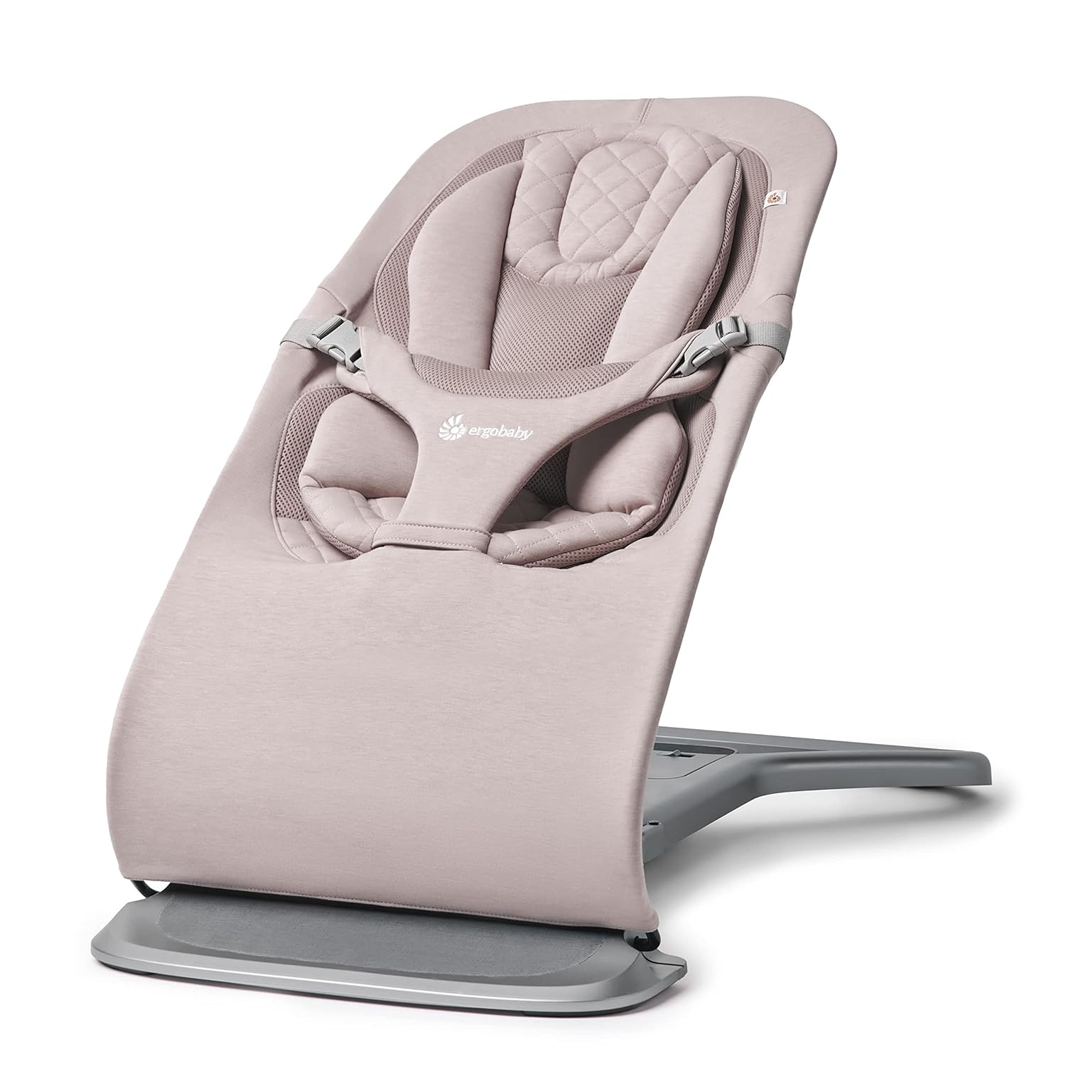 Ergobaby 3-in-1 Evolve Bouncer, Ergonomische Babywippe für Neugeborene ab Geburt bis zum Kleinkind, Babyschaukel mit Neugeboreneneinsatz (2,5 kg - 13,2 kg), Cream