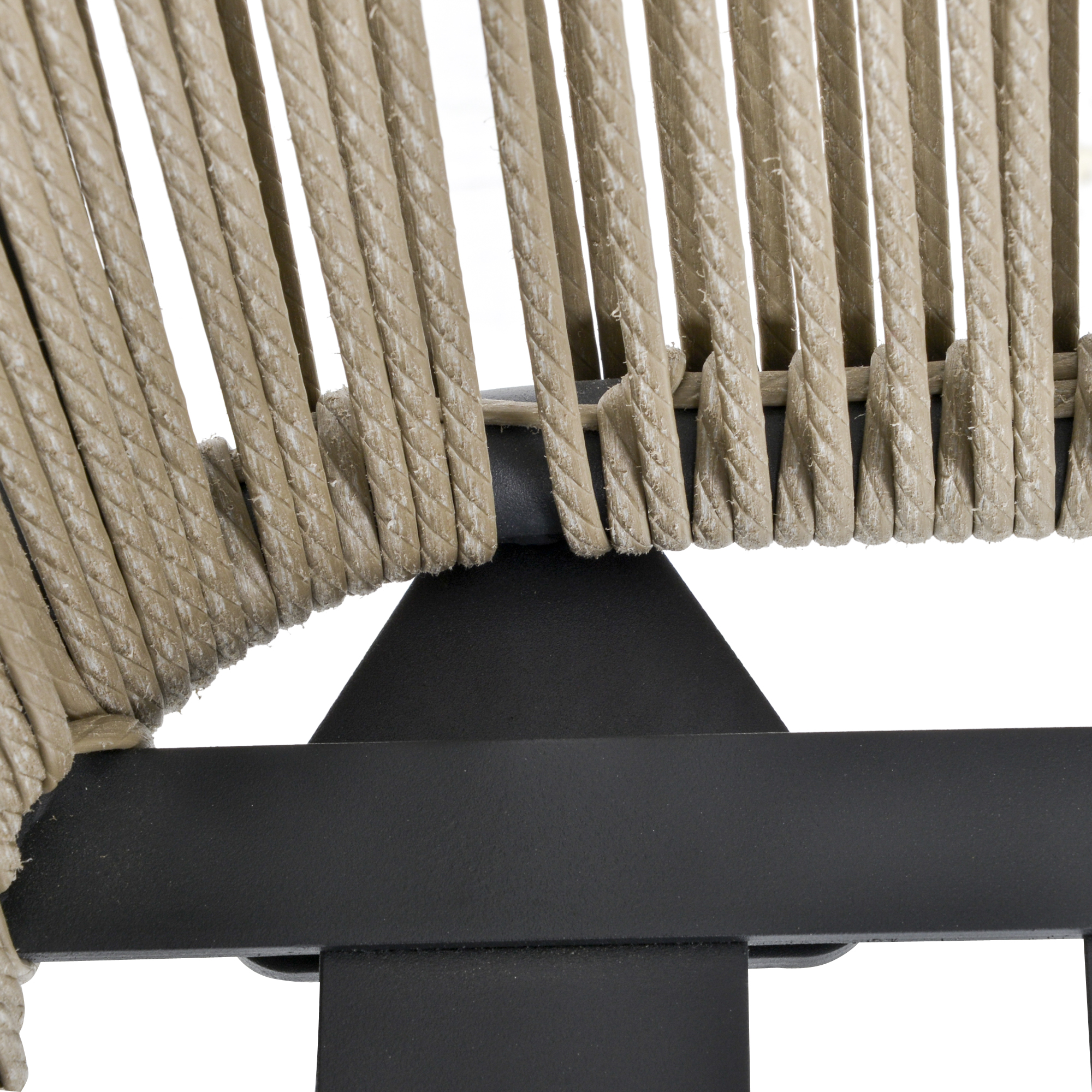 3-delige loungeset, 2 stoelen, bijzettafel, zit- en rugkussens, gehard glazen tafelblad, kunstrotan, grijs