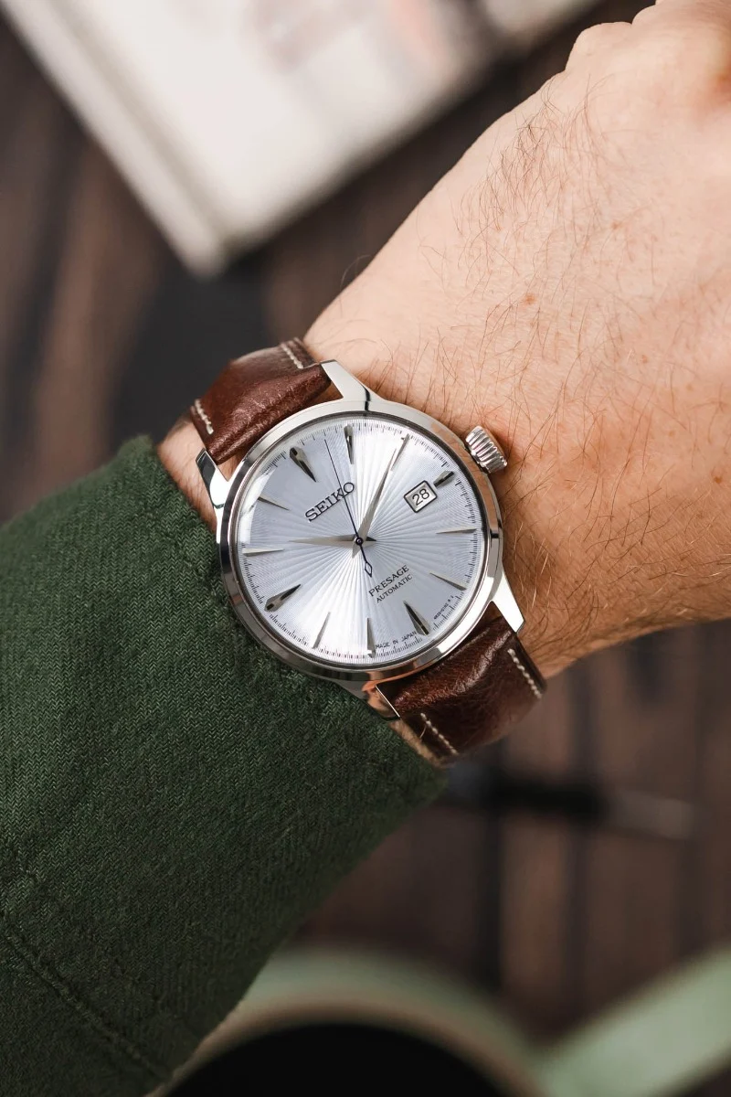 Hirsch BOSTON NQR Brown Buffalo Calfskin Leather Watch Strap