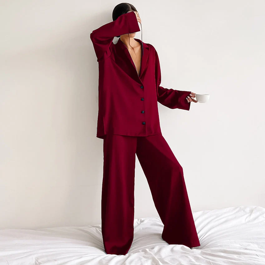 Luxuri?ses Satin-Pyjama-Set f��r Damen
