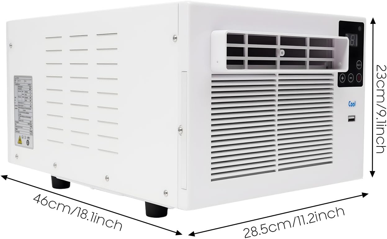Tragbares Mini-Klimaanlage, AC 220V 280W Mobile Kühlgerät, Kompaktes Geräuscharm Cool Fensterkühler Klimagerät für Schlafzimmer, Höhlen, mit Timer-Funktion (bis zu 12 Stunden)