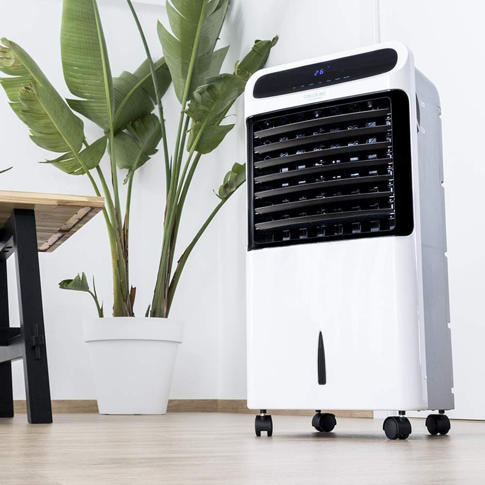 Cecotec Verdunstungsklimaanlage EnergySilence PureTech 6500. 80 W, doppelte Kalt- / Wärmefunktion, Durchfluss 600 m2 / h, 12 l Kapazität, Timer bis zu 8 Stunden, Fernbedienung, 3 Geschwindigkeiten