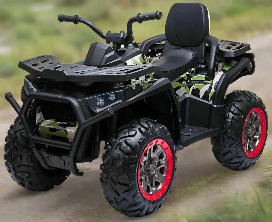 Kids 24v Desert ATV Electric Ride On Quad Bike With parental control - Camo