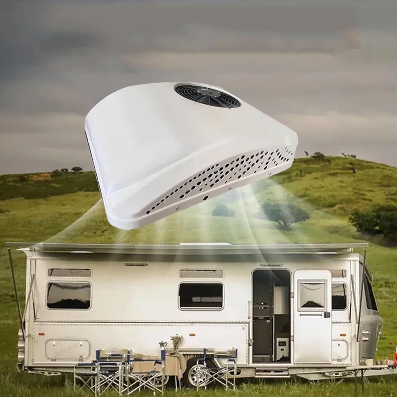 Wohnmobil-Klimaanlage, 12 V/24 V, Für Caravan, Wohnmobil, LKW, Parkplatz, Elektrisch, Batteriebetrieben, Kombinierte Heizungs- Und Kühlklimaanlage Mit Heizeinheit, Für Bu（12V）