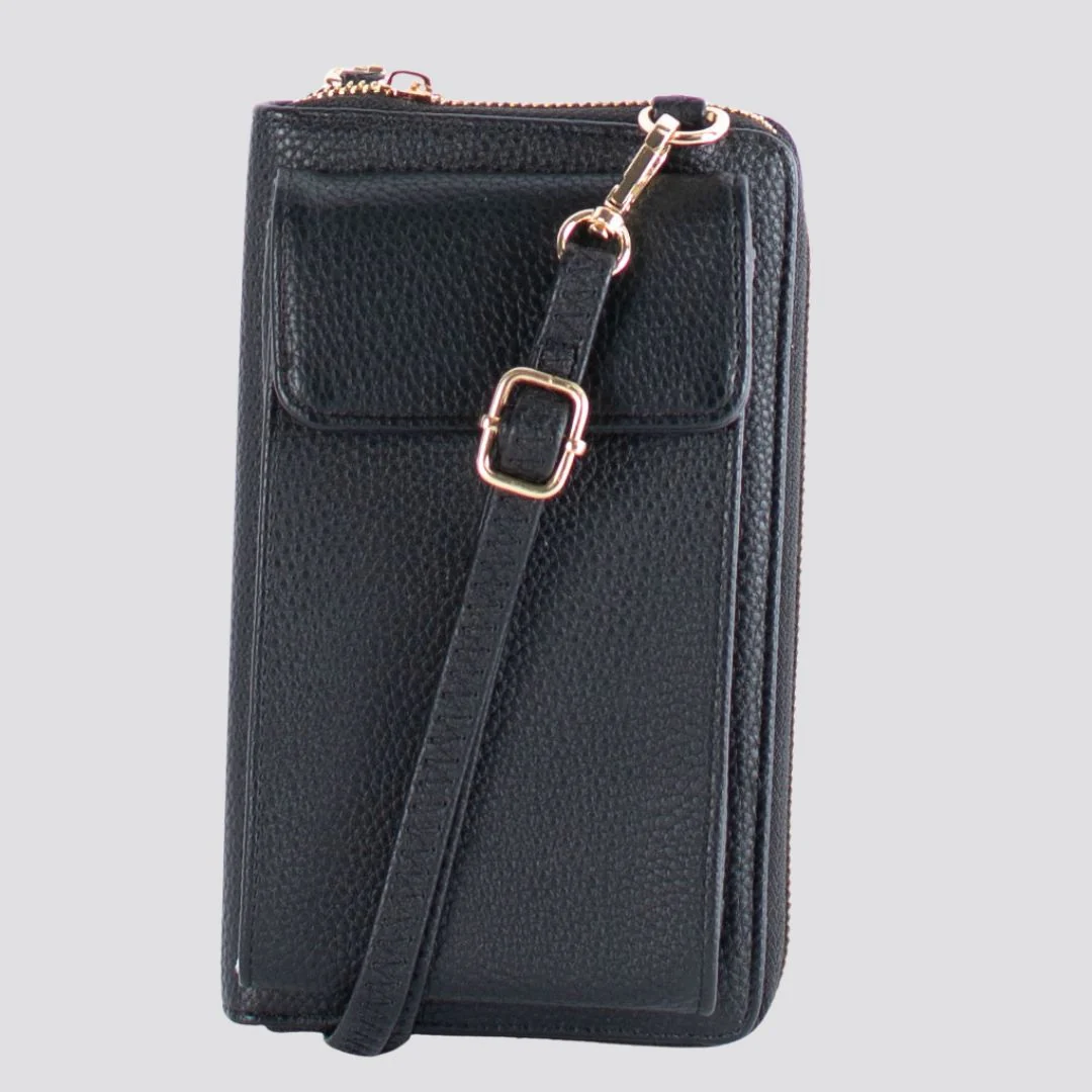 Rachel Phone Crossbody Bag | Black