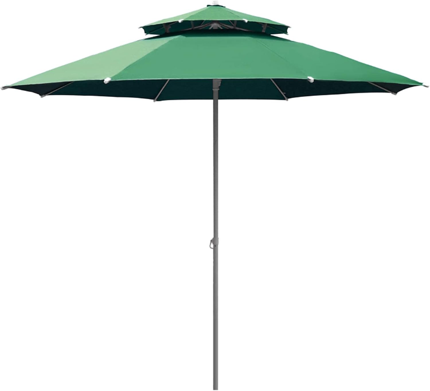 Garten Parasols Garten Parasol, Regenschirm, Doppel -Top -Parasol, runder Regenschirm, abnehmbar, für Outdoor, Strand, Innenhof, Terrassenschild im Freien Parasole