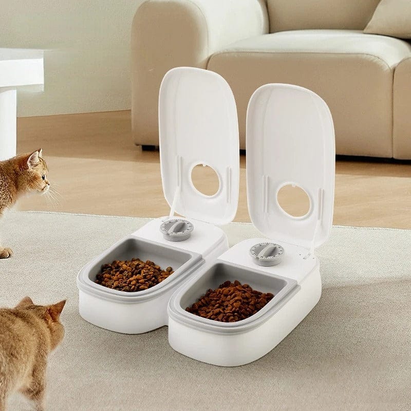 Automatic Pet Feeder with Dual Bowls