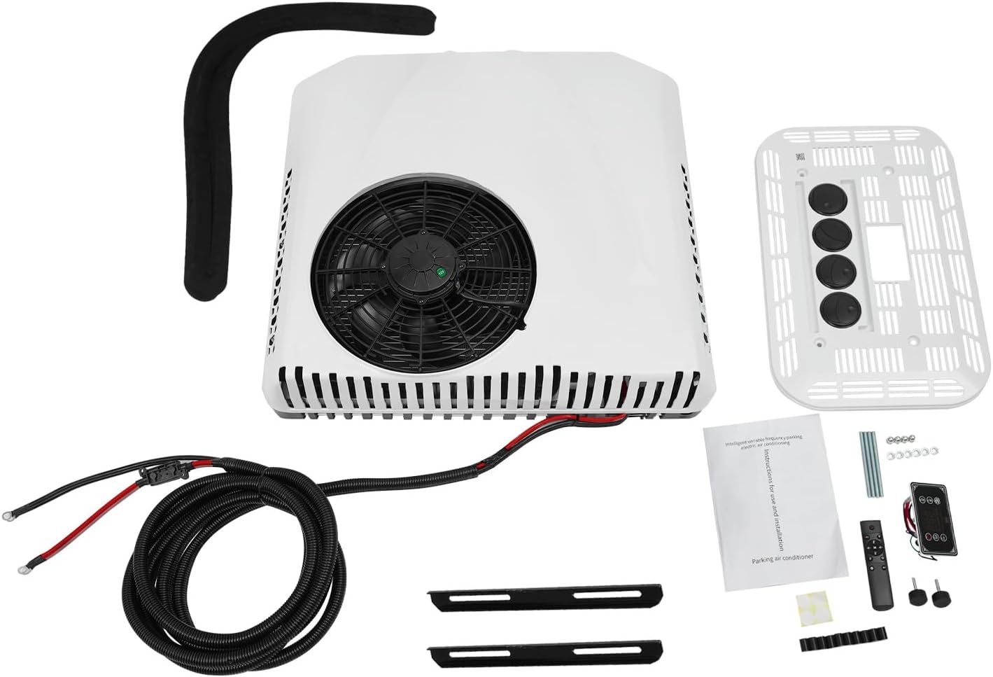 Ultradünne 12V Inverter Dachklimaanlage, leise Elektrische Automotive Split Klimaanlage AC Einheit mit Heiz- und Kühlung, Universelle Passform für Wohnmobil, Wohnwagen, Camping, LKW & Transporter