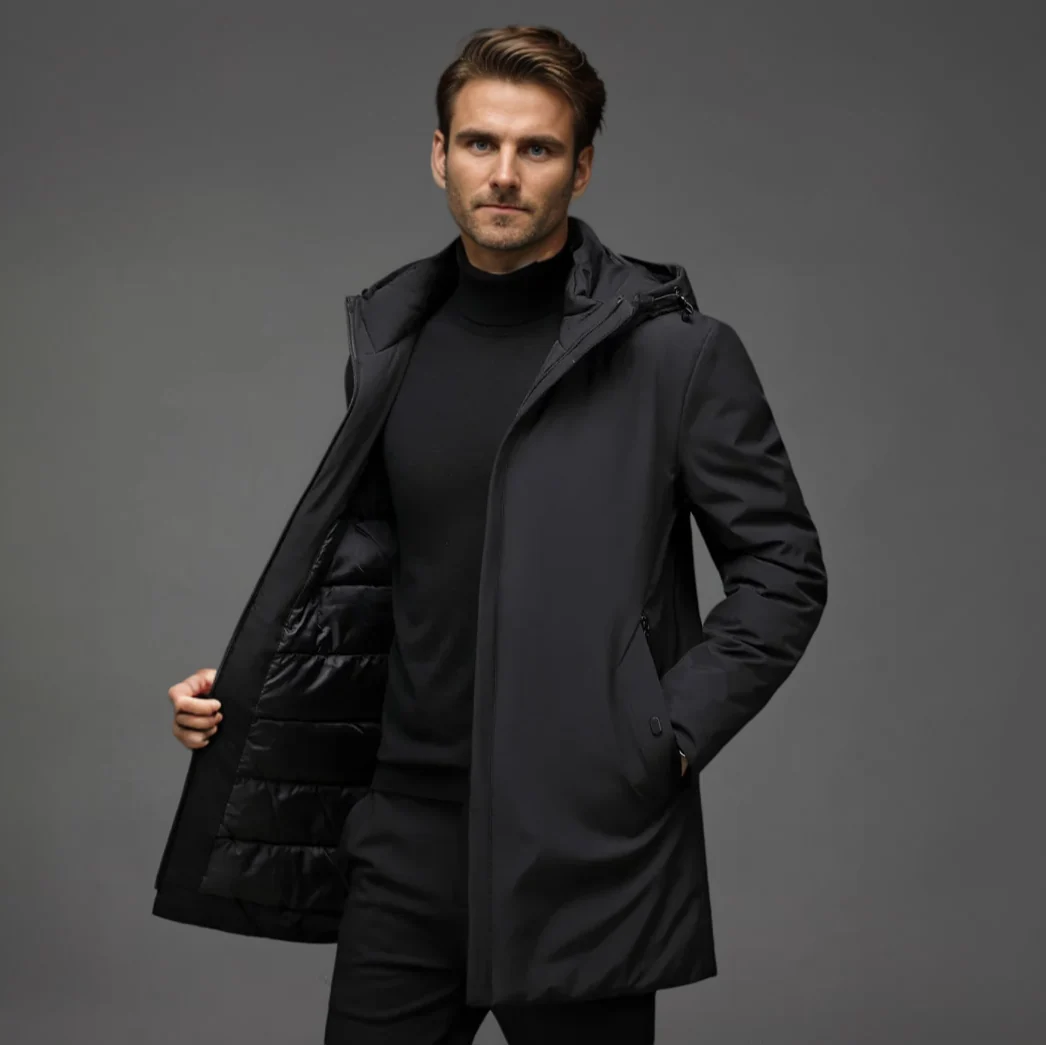 Winterparka f��r Herren | Warme Jacke mit Kapuze