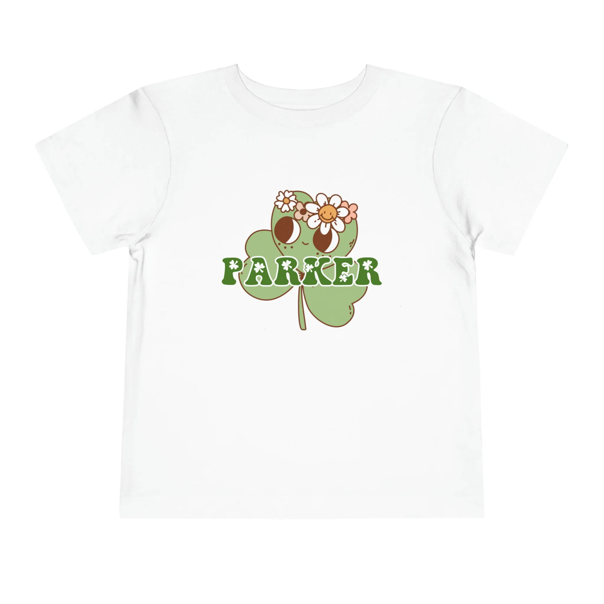 Girls Shamrock Name Shirt