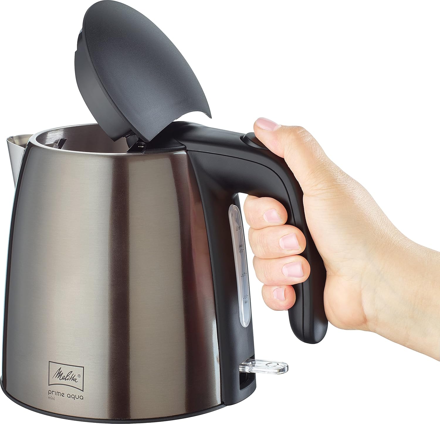 Melitta AromaFresh - Filterkaffeemaschine - mit Glaskanne - integriertes Mahlwerk - Timer Funktion - 10 Tassen - Pure Black