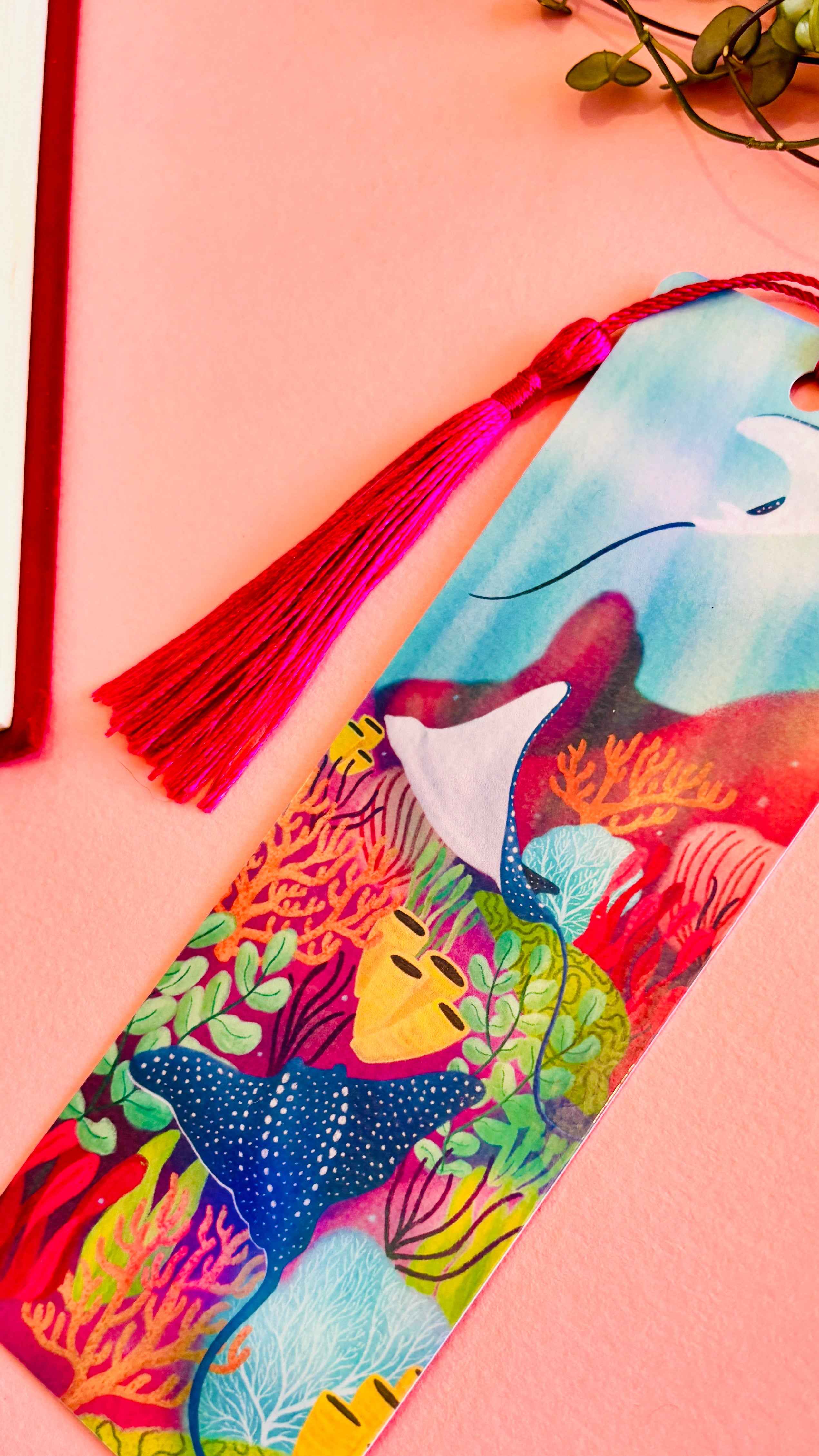 Manta Ray Ocean Holographic Bookmark