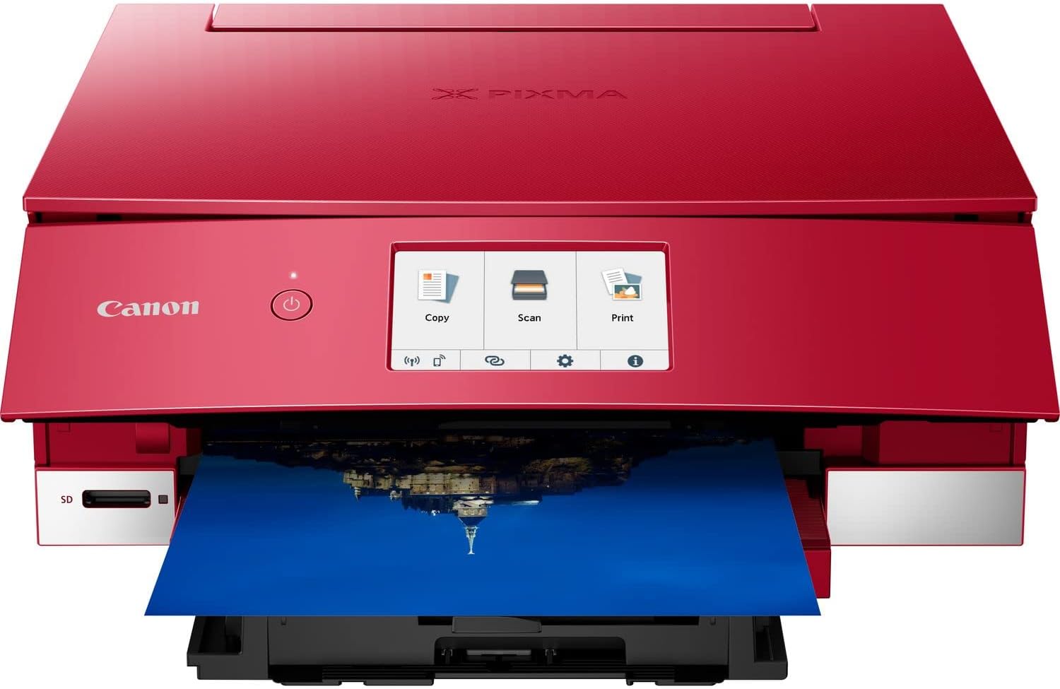 Canon PIXMA TS8351a Drucker Farbtintenstrahl Multifunktionsgerät DIN A4 (Scanner, Kopierer, 4.800 x 1.200 dpi, 6 separate Tinten, USB, WLAN, AirPrint, Duplexdruck, 2 Papierzuführungen, 5 GHz), weiß