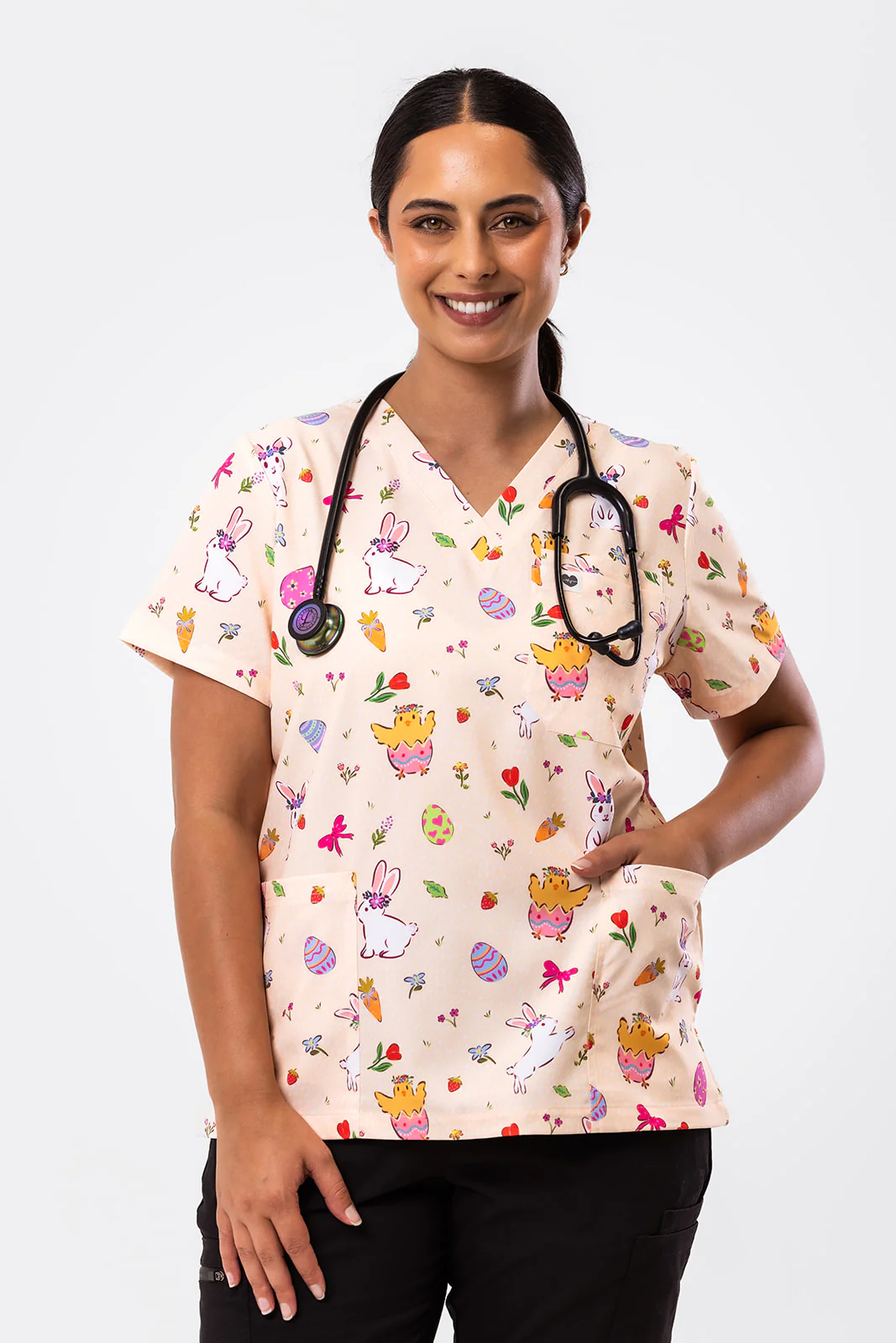 Hoppy Egg Hunt Scrub Top