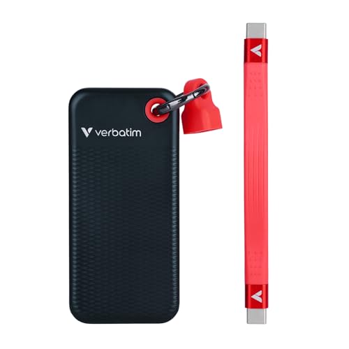 Verbatim Pocket SSD 2 TB USB Tipo C 3.2 Gen 2 (3.1 Gen 2) Nero, Rosso : Informatica
