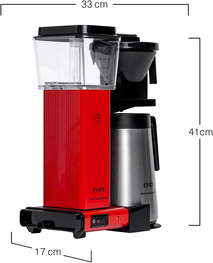 Moccamaster KBGT, filterkoffiezetapparaat met thermoskan, filterkoffiezetapparaat, Off-White, 1.25L