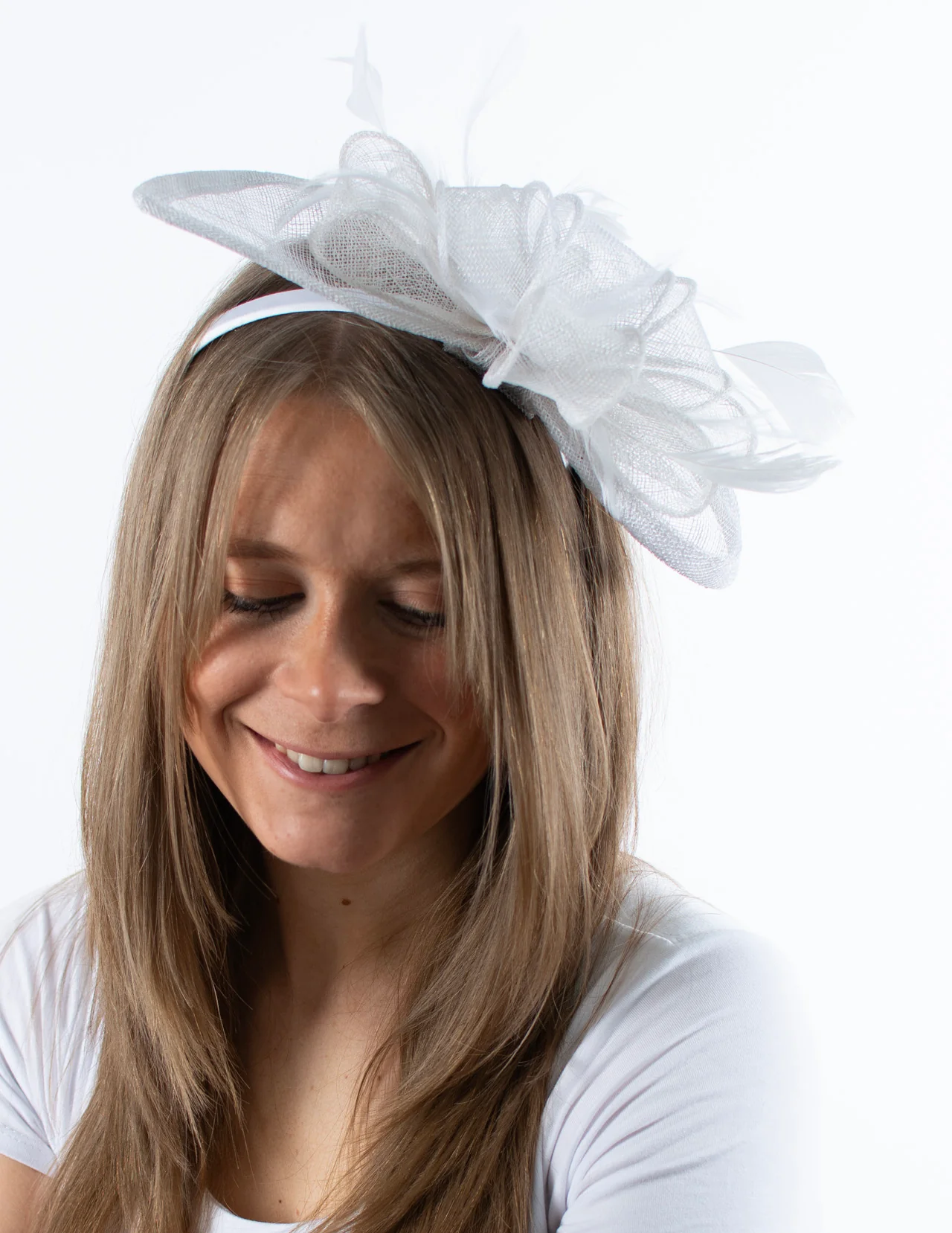 Fascinator | Teardrop | White