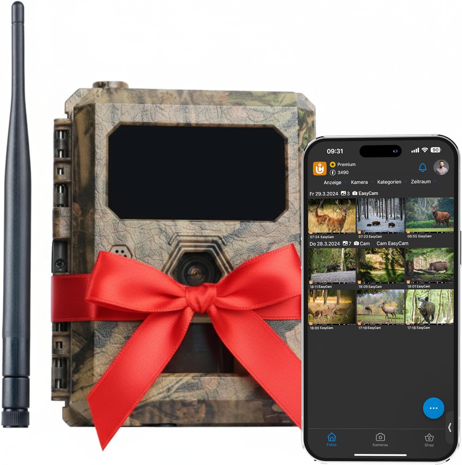 ICU CLOM EasyCam Outdoor Wildkamera – 50° Erfassungswinkel, 16GB SD-Karte, 4G/LTE Verbindung, Bewegungsmelder & App-Steuerung für Jagd & Überwachung