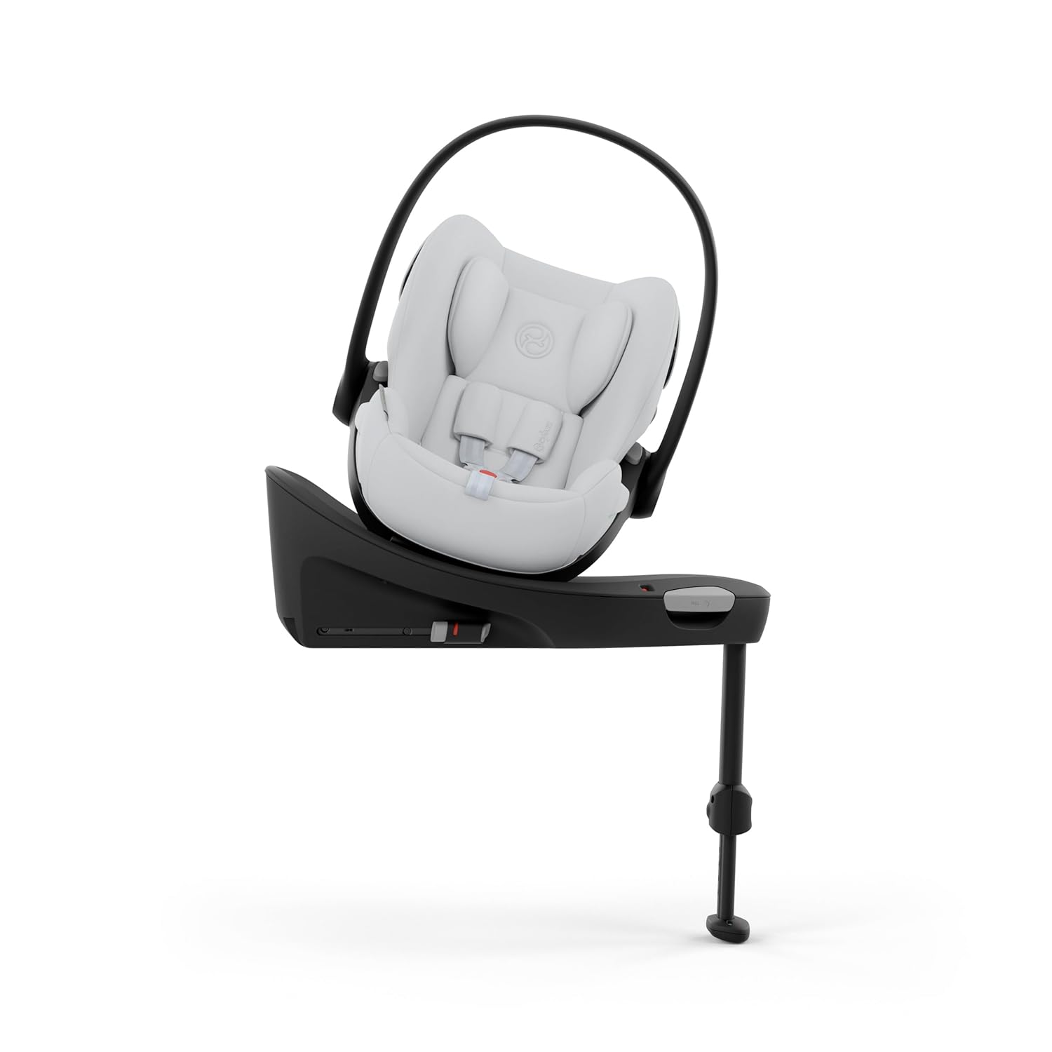 CYBEX Gold Babyschale Cloud G i-Size Comfort, Inkl. Neugeboreneneinlage, Ab Geburt bis ca. 24 Monate, Für Kinder ab 40 cm bis 87 cm, Max. 13 kg, Moon Black