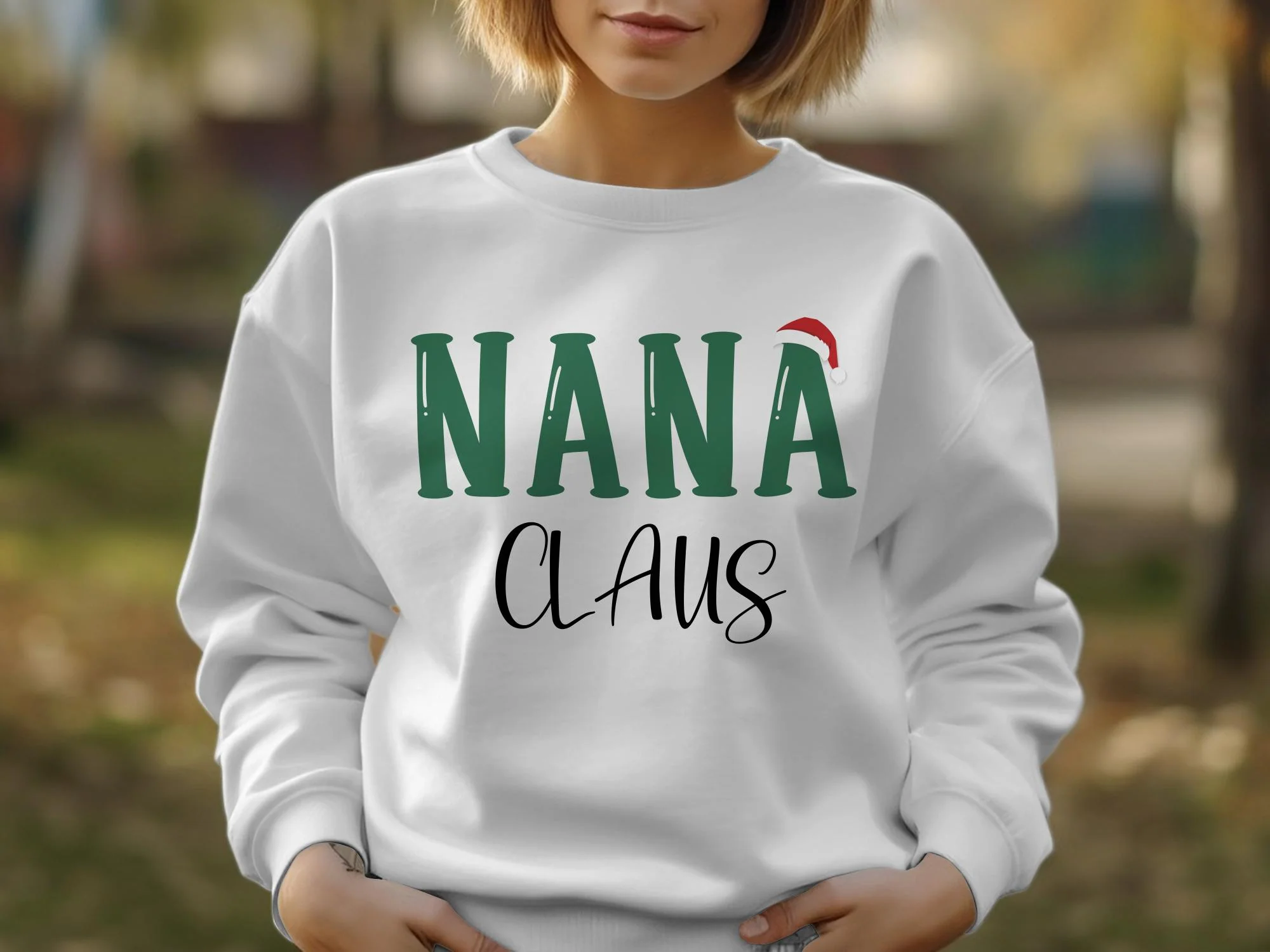 Nana Claus Sweatshirt, Christmas Nana Claus Comfort Colors shirt