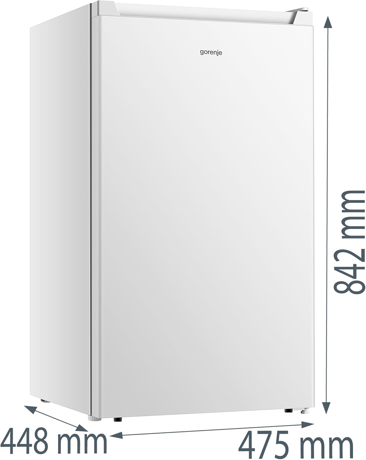 Gorenje R39EPW4 Tischkühlschrank/Freistehend/EEK E / 40dB / 92 Liter/Gemüsefach/LED Beleuchtung/Türanschlag wechselbar/HxBxT: 84,2 x 47,5 x 44,8 cm/Weiß