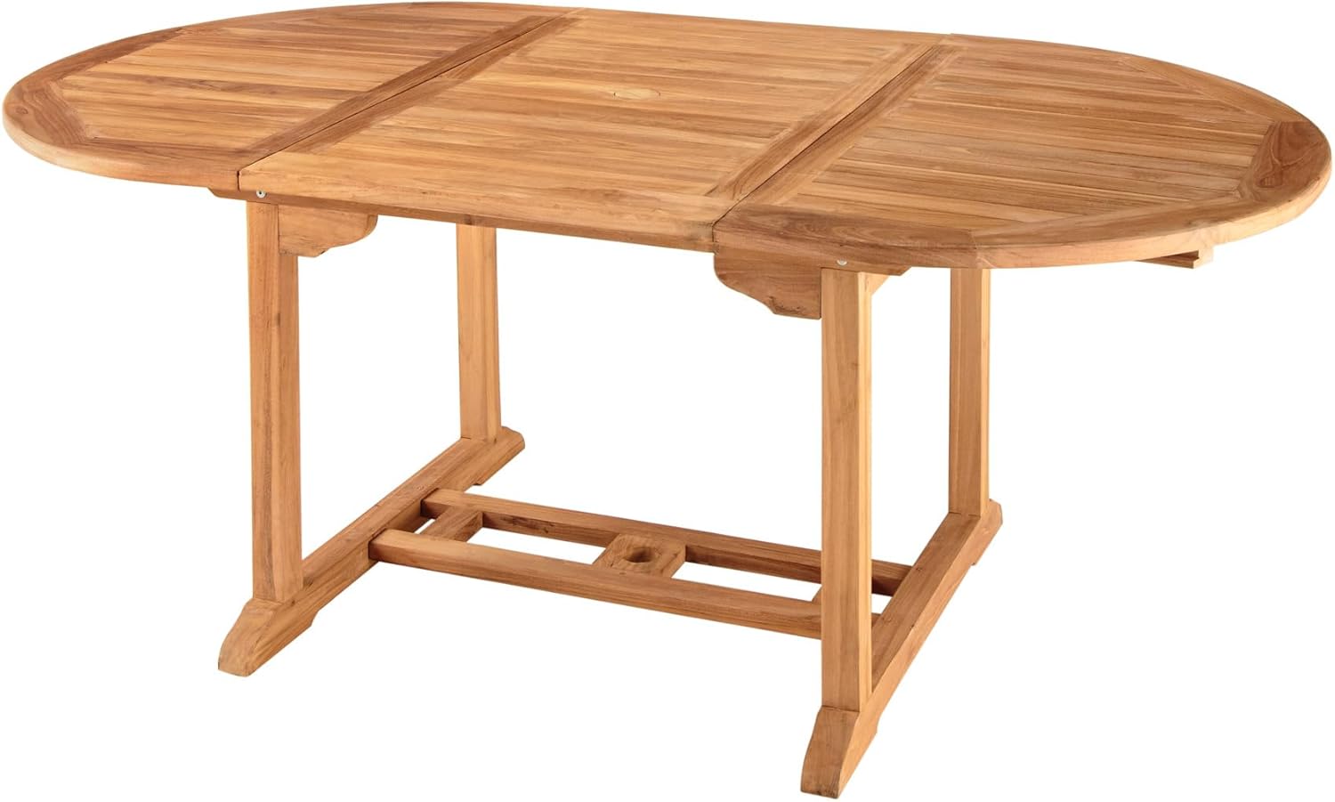 riess-ambiente.de Ausziehbarer Gartentisch Empire Teak 120-180cm Natur Teakholz oval